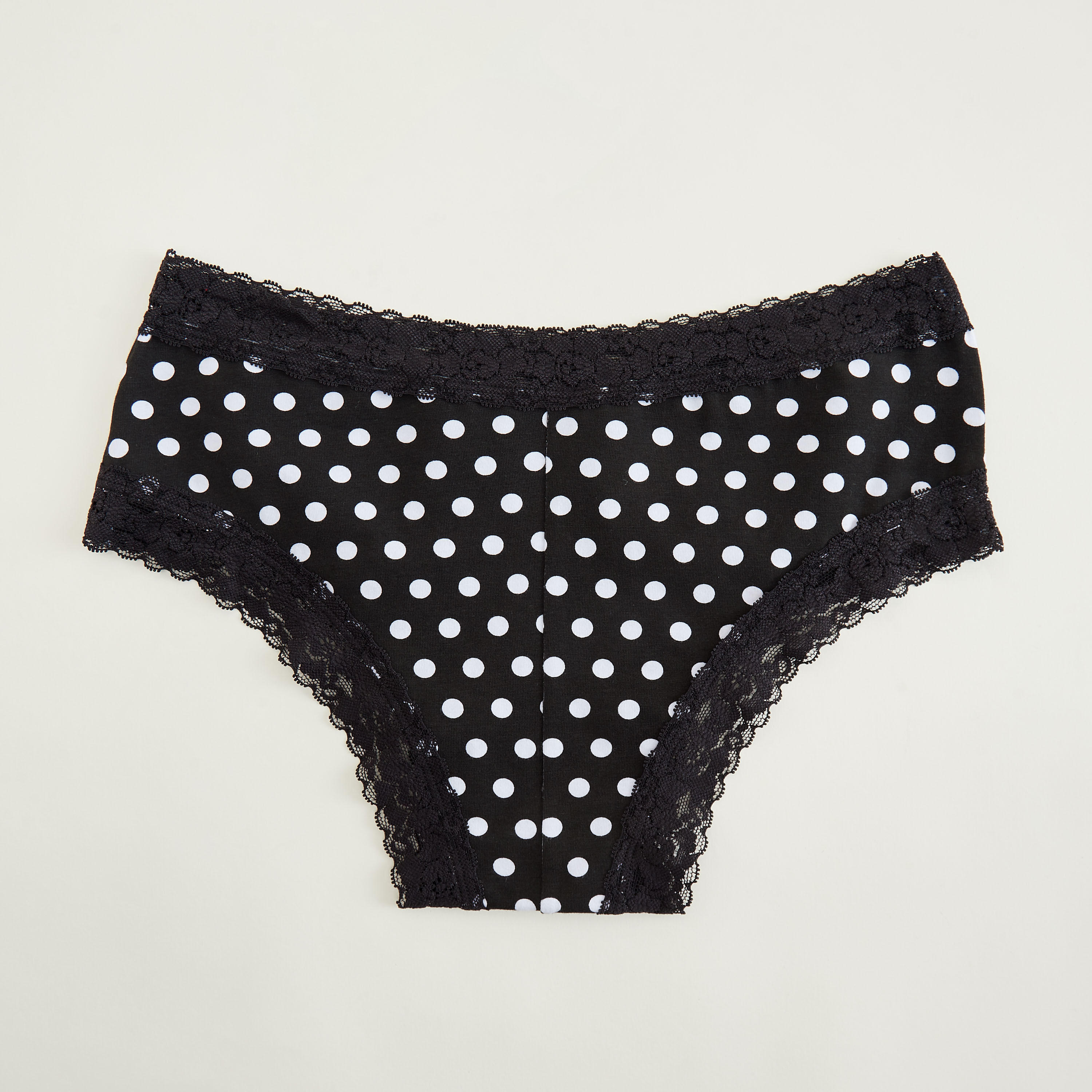 سروال داخلي بطبعات منقطة وتفاصيل دانتيل-women-clothing-lingerie-panties-image-3