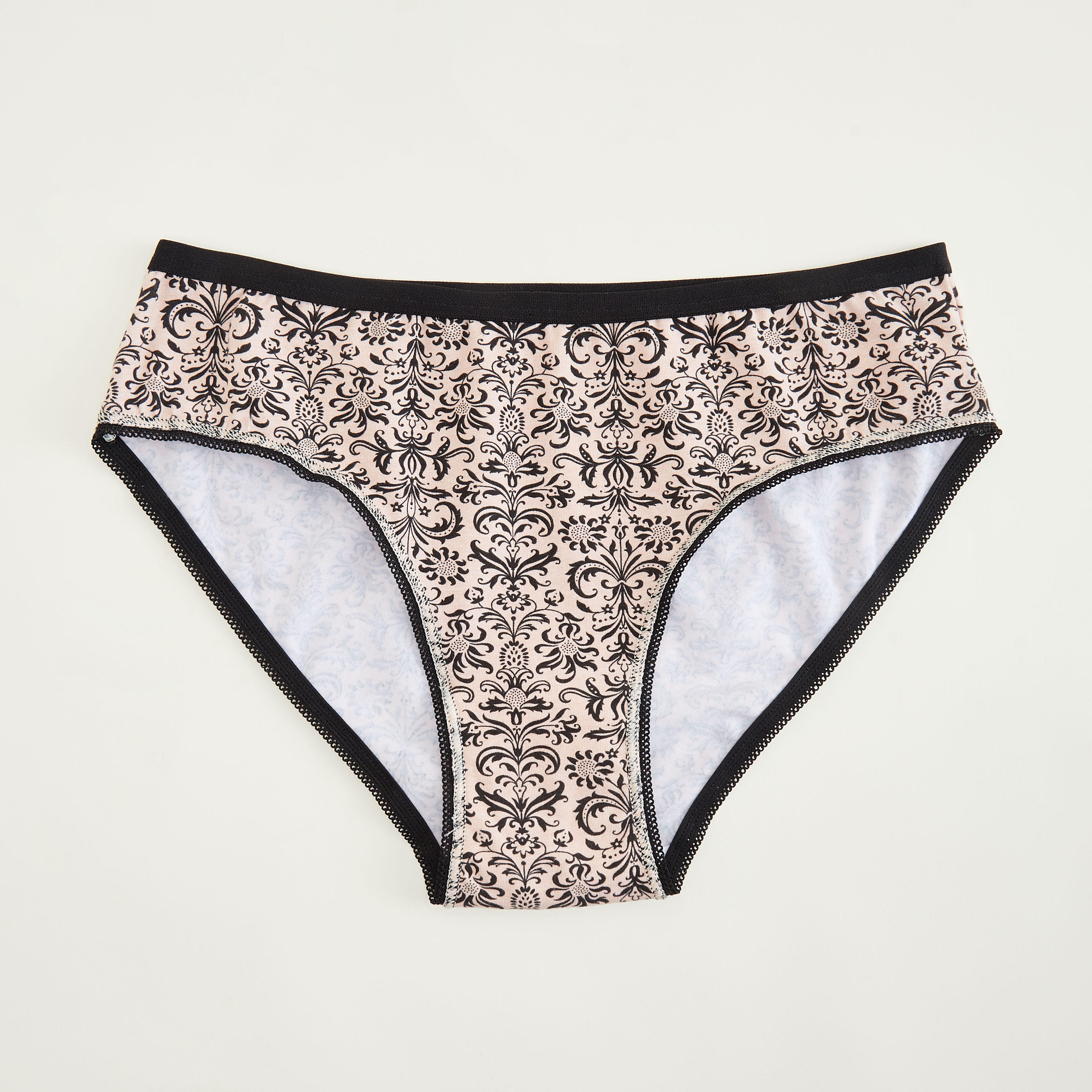 Printed Hipster Briefs with Elasticated Waistband-women-clothing-lingerie-panties-image-1
