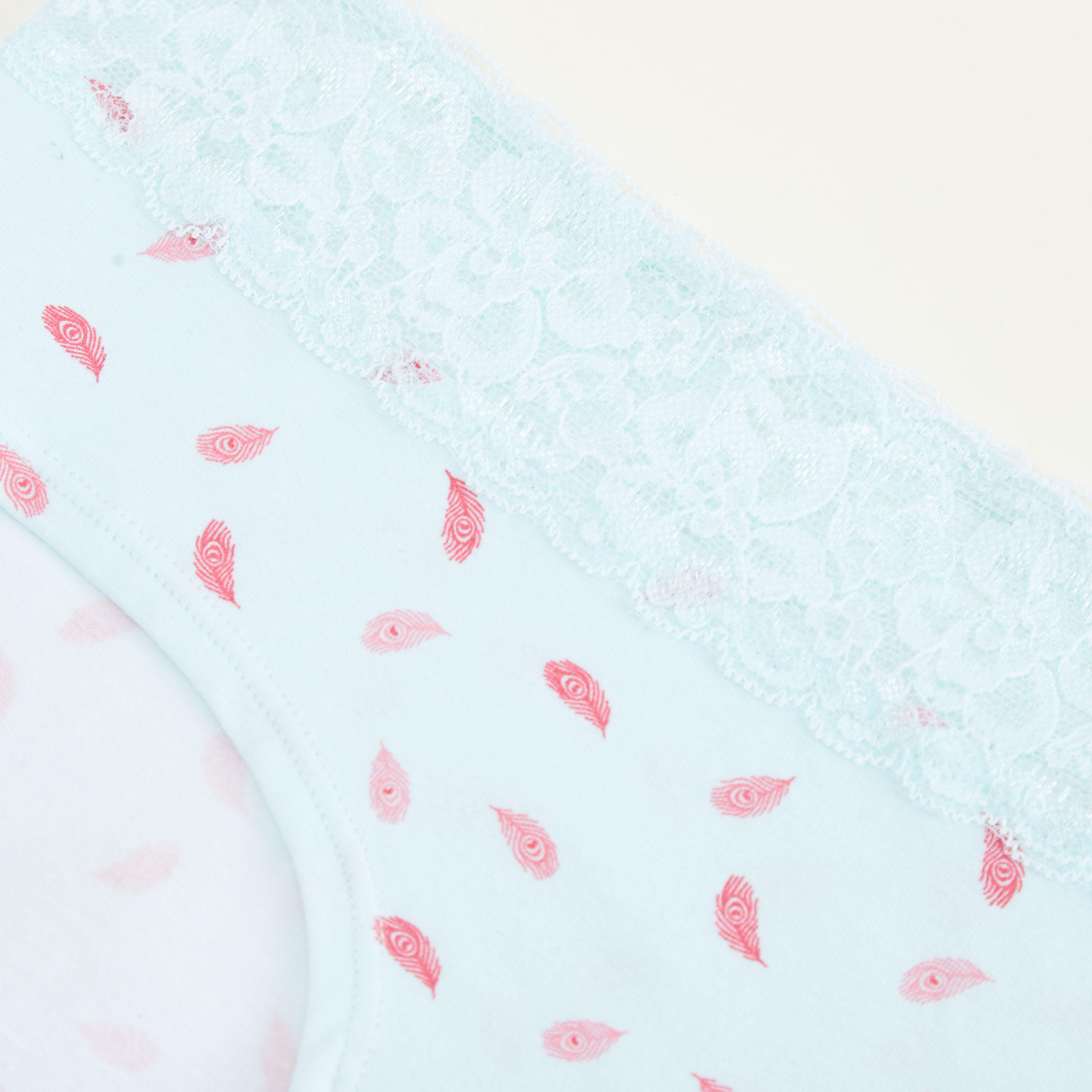 سروال داخلي هيبستر بخصر دانتيل مطاطي وطبعات ريش-women-clothing-lingerie-panties-image-2