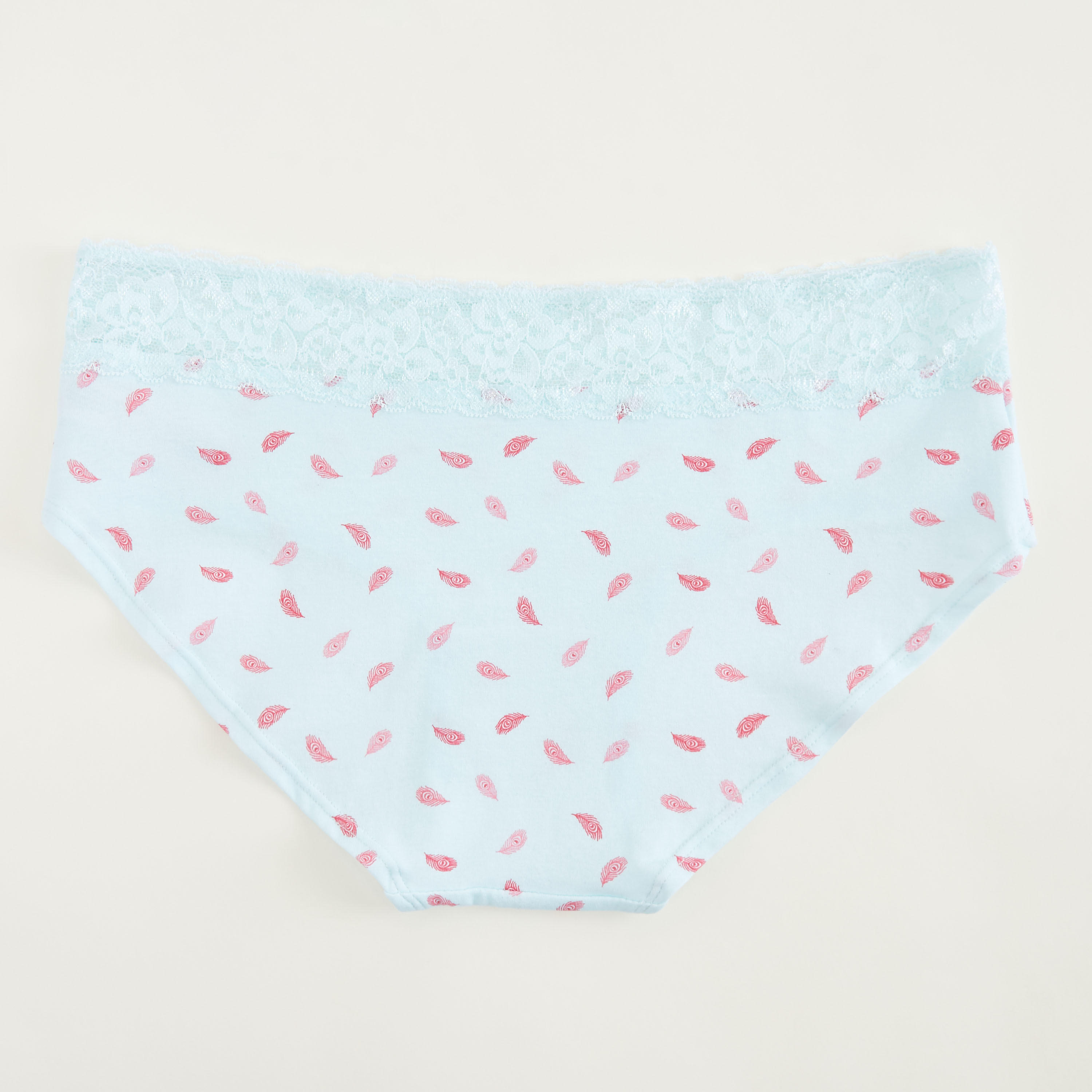 سروال داخلي هيبستر بخصر دانتيل مطاطي وطبعات ريش-women-clothing-lingerie-panties-image-3