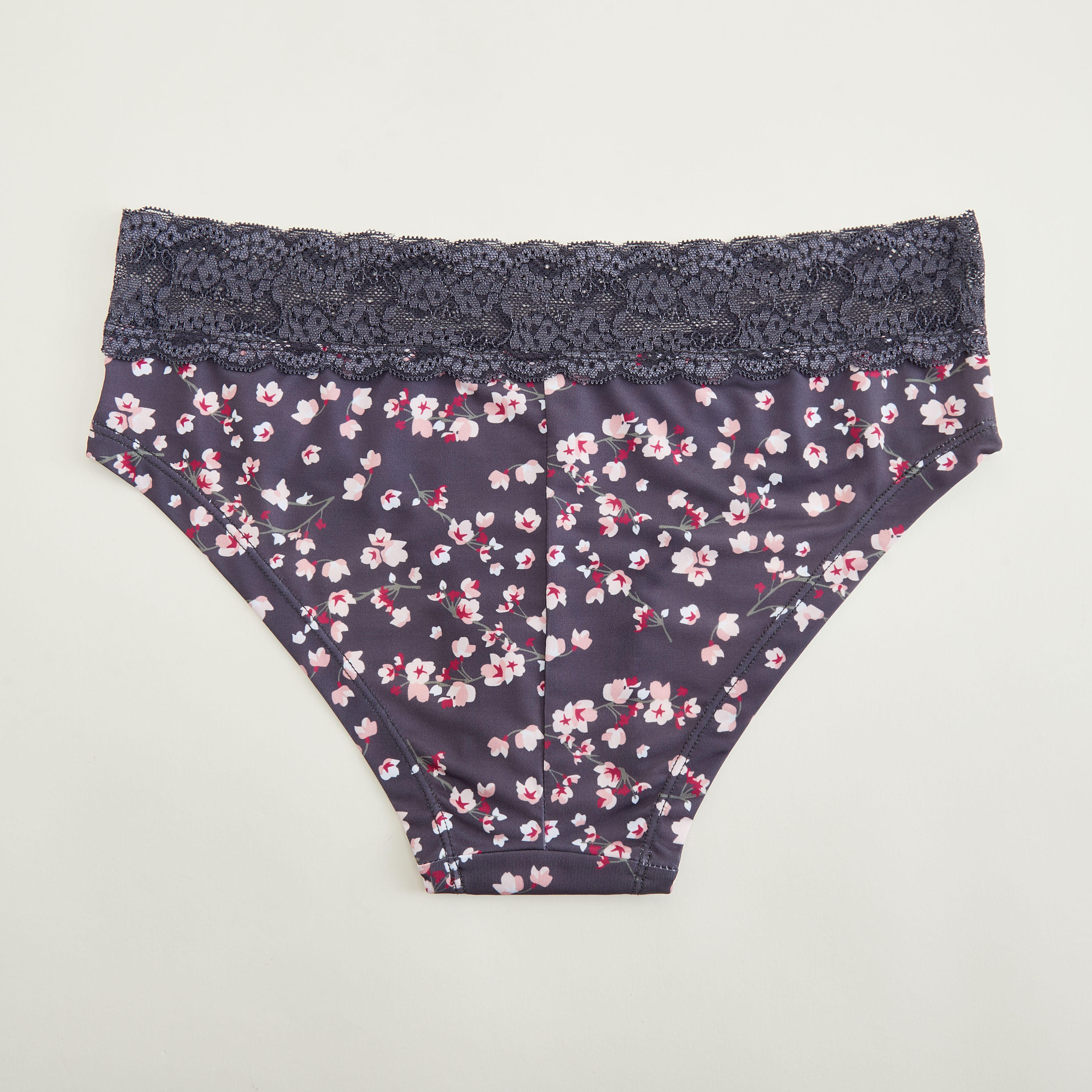 سروال هيبستر داخلي بخصر مطاطي وتفاصيل دانتيل وطبعات أزهار-women-clothing-lingerie-panties-image-3