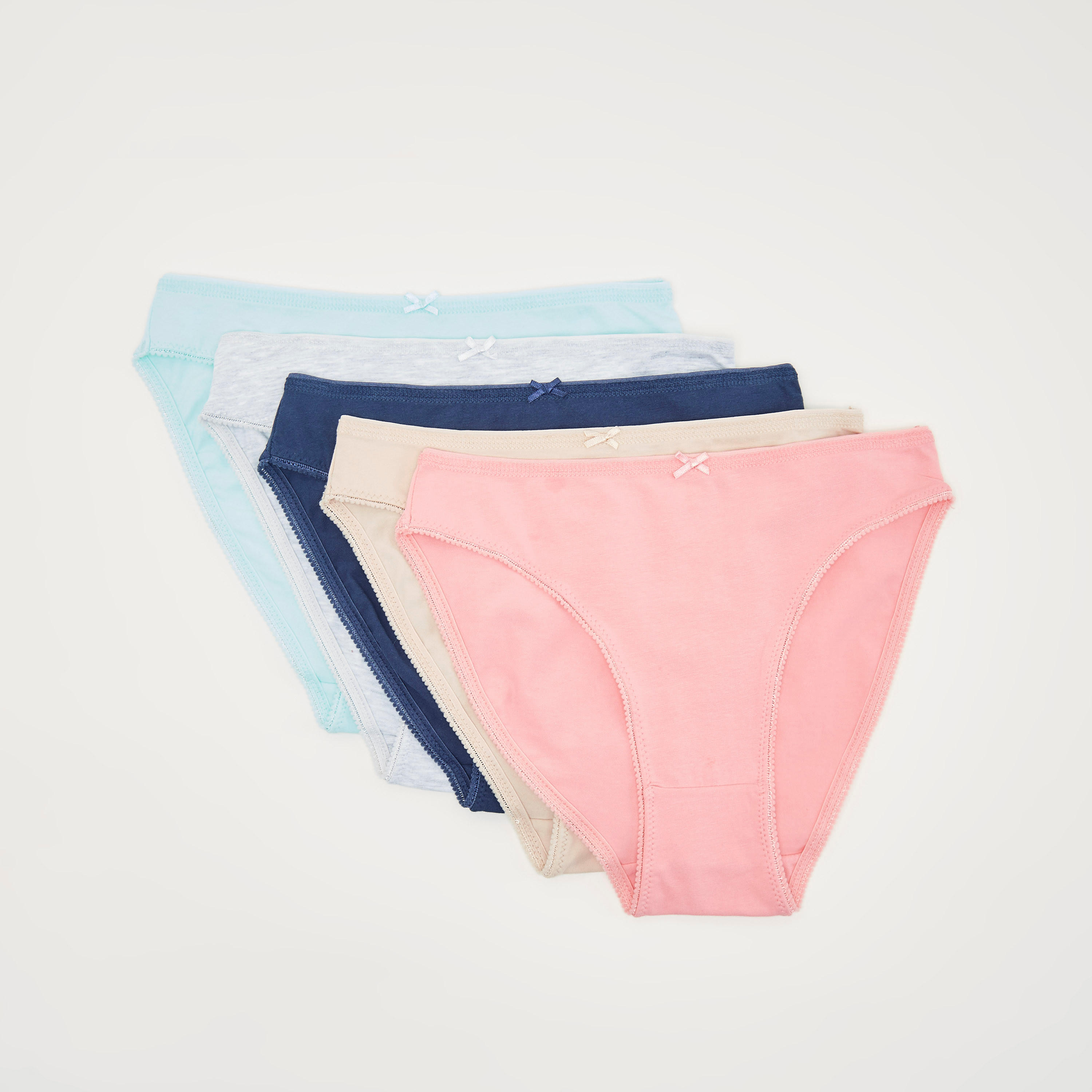 طقم سراويل داخليّة هيبستر بخصر مطّاطي - 5 قطع-women-clothing-lingerie-panties-image-1