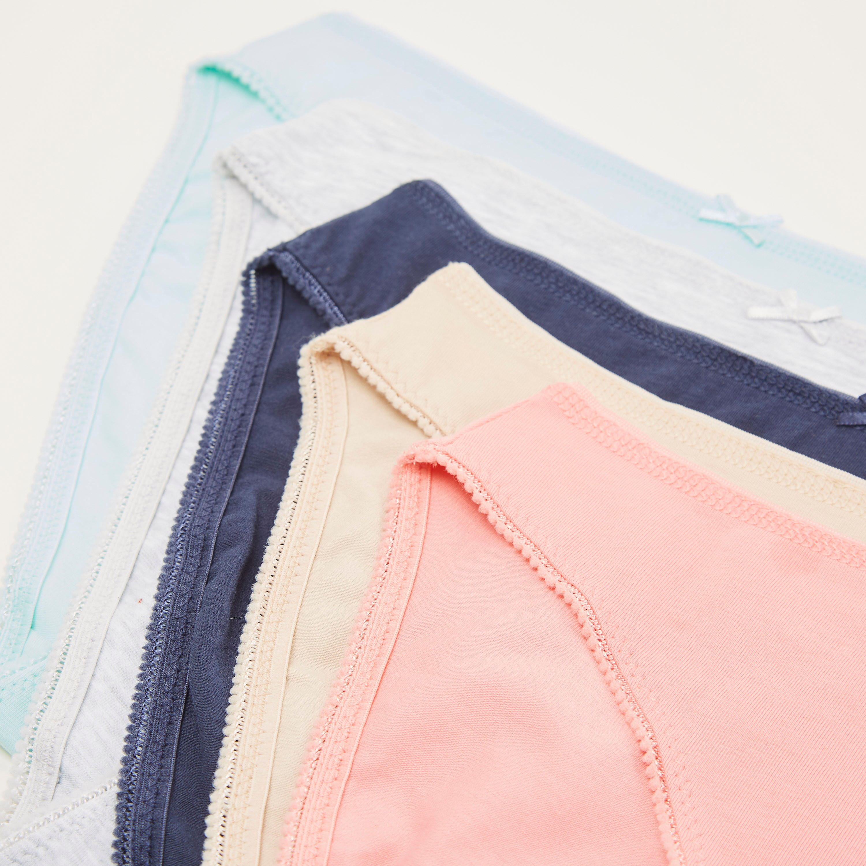 طقم سراويل داخليّة هيبستر بخصر مطّاطي - 5 قطع-women-clothing-lingerie-panties-image-2
