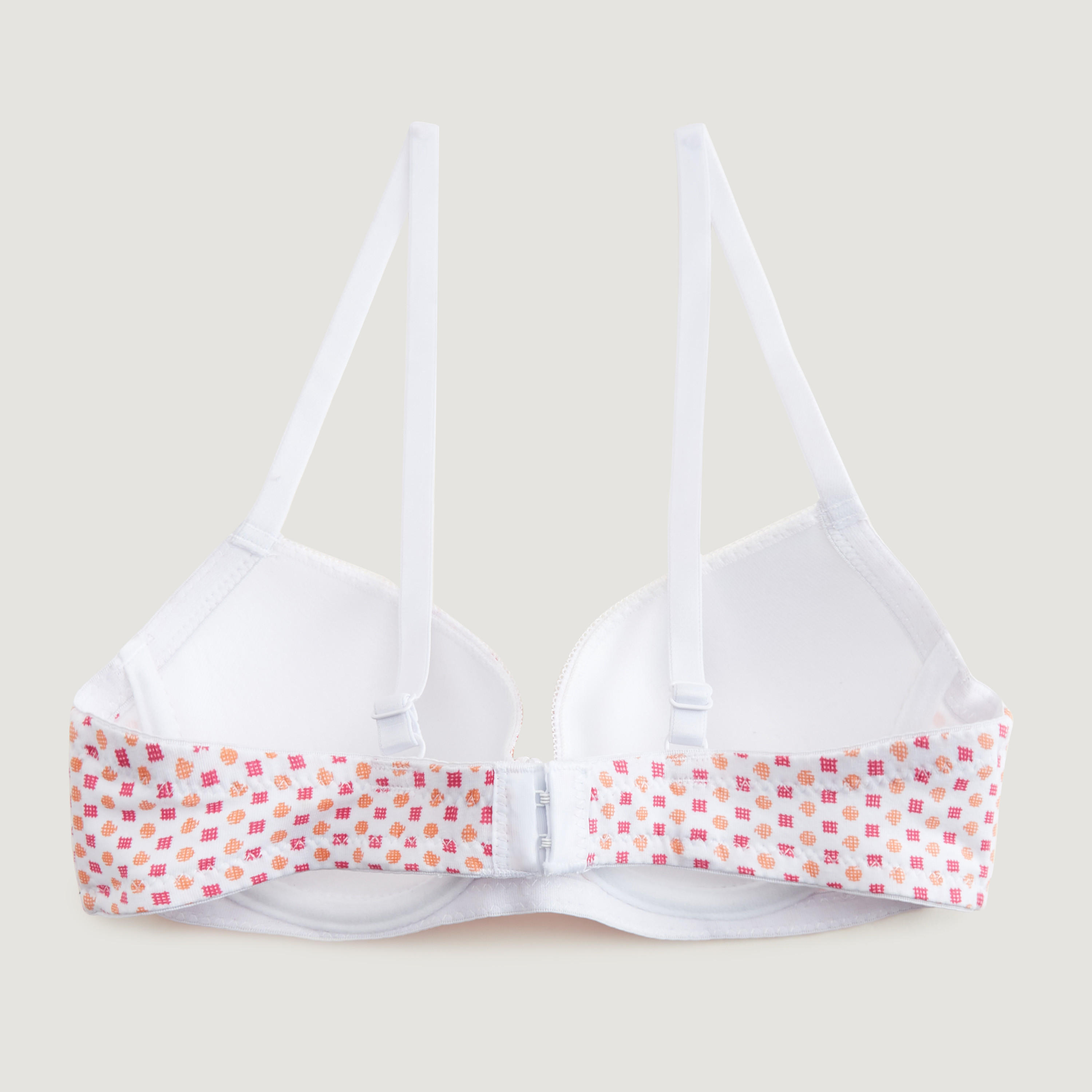 Printed T-shirt Bra with Hook and Eye Closure and Adjustable Straps-women-clothing-lingerie-bras-image-3
