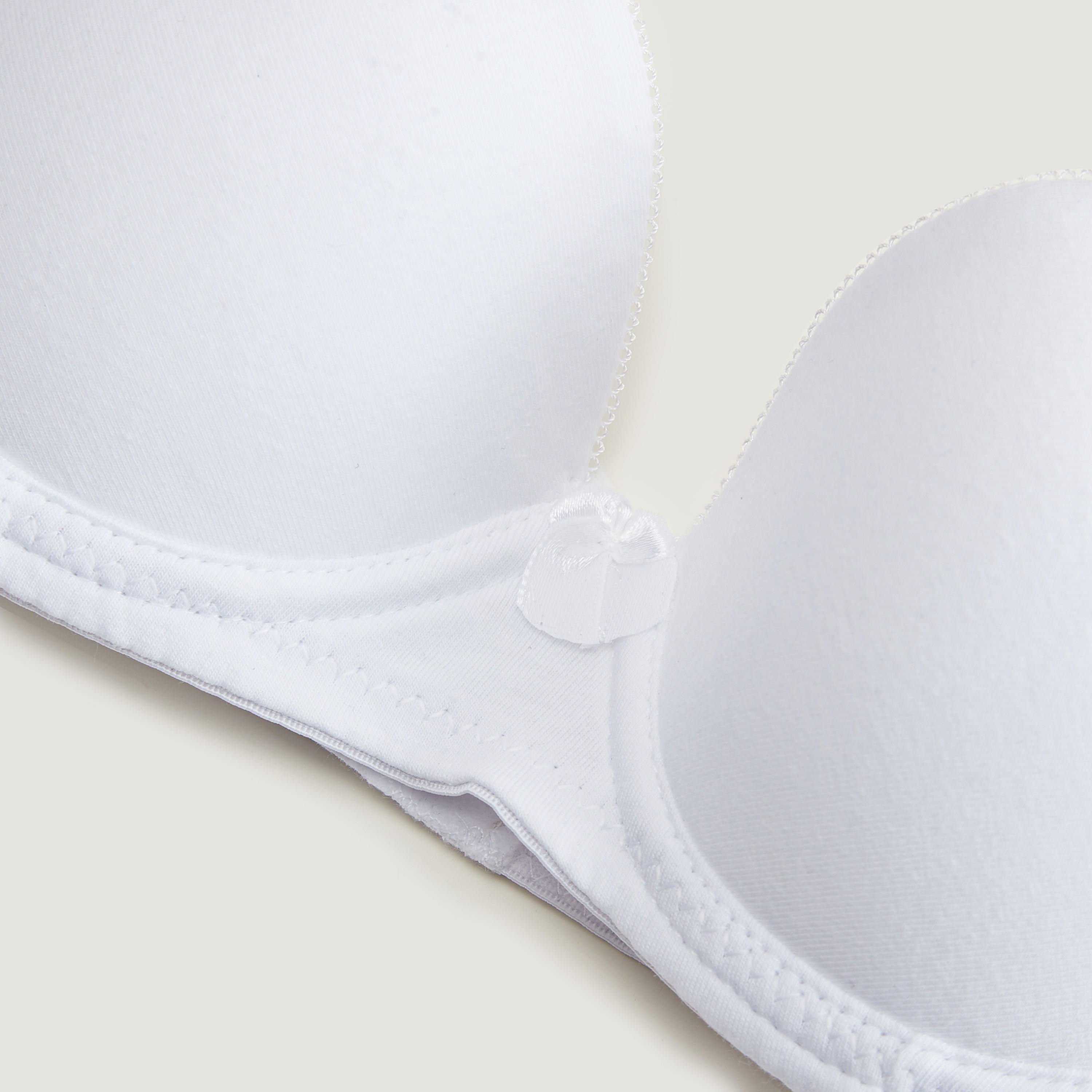 صدريّة تيشيرت سادة بحمّالات قابلة للتعديل مع حلقة وخطّاف إغلاق-women-clothing-lingerie-bras-image-2