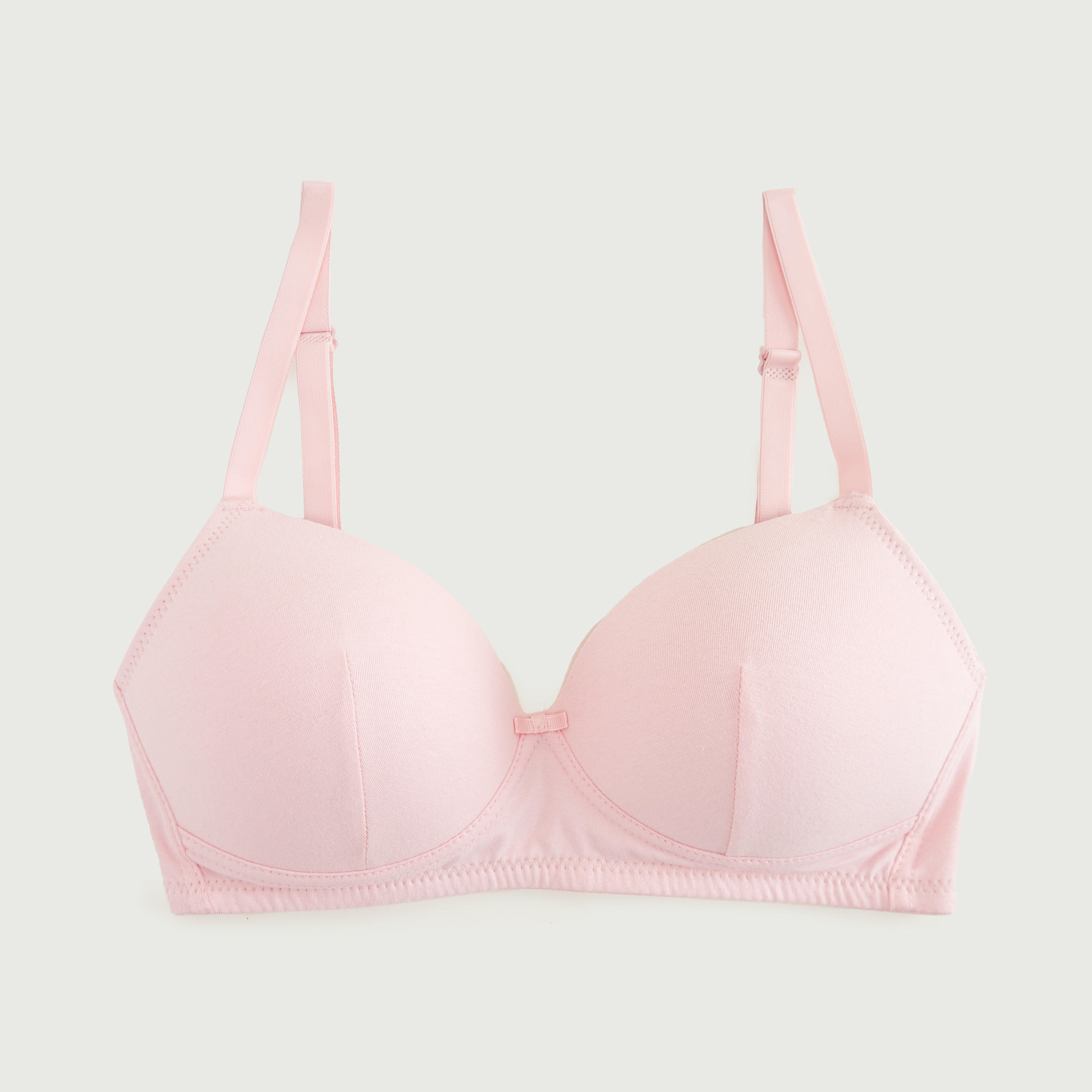 صدرية تيشيرت مبطّنة سادة بوحمّالات قابلة للتعديل-women-clothing-lingerie-bras-image-4