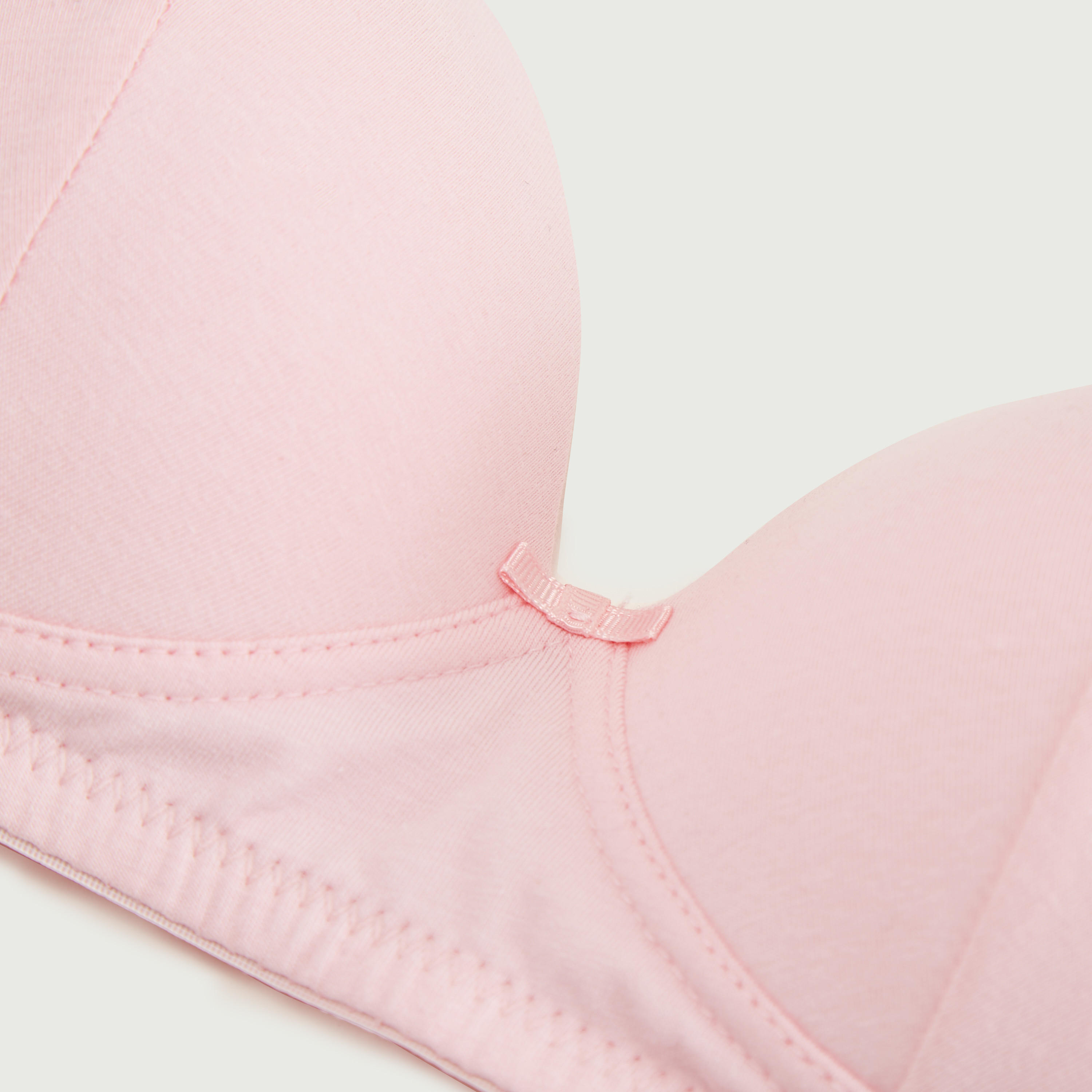 صدرية تيشيرت مبطّنة سادة بوحمّالات قابلة للتعديل-women-clothing-lingerie-bras-image-3