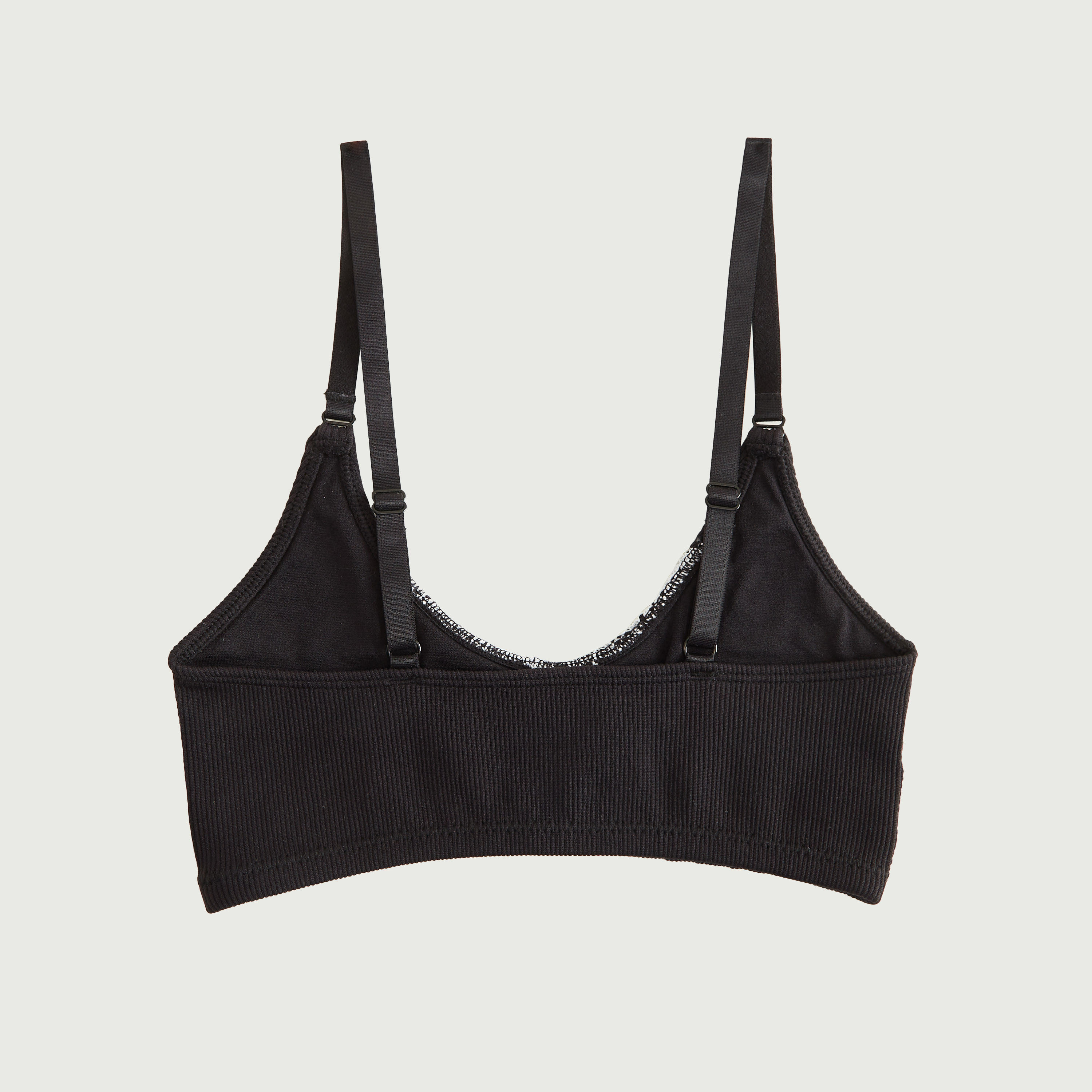 صدريّة رياضيّة غير مبطّنة بتفاصيل دانتيل وحمّالات قابلة للتّعديل - طقم من قطعتين-women-clothing-lingerie-bras-image-4