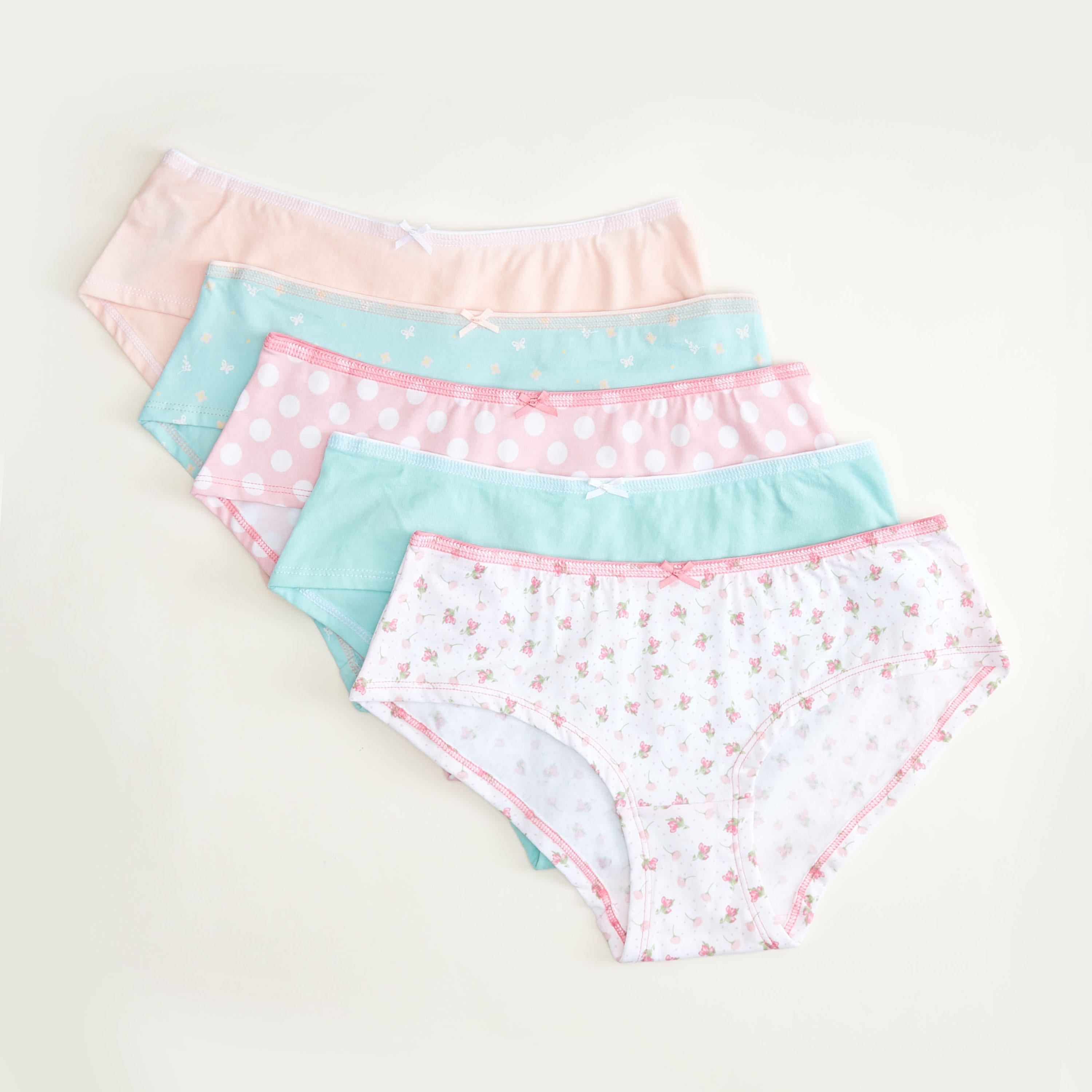 Set of 5 - Assorted Hipsters with Bow Detail-women-clothing-lingerie-panties-image-1
