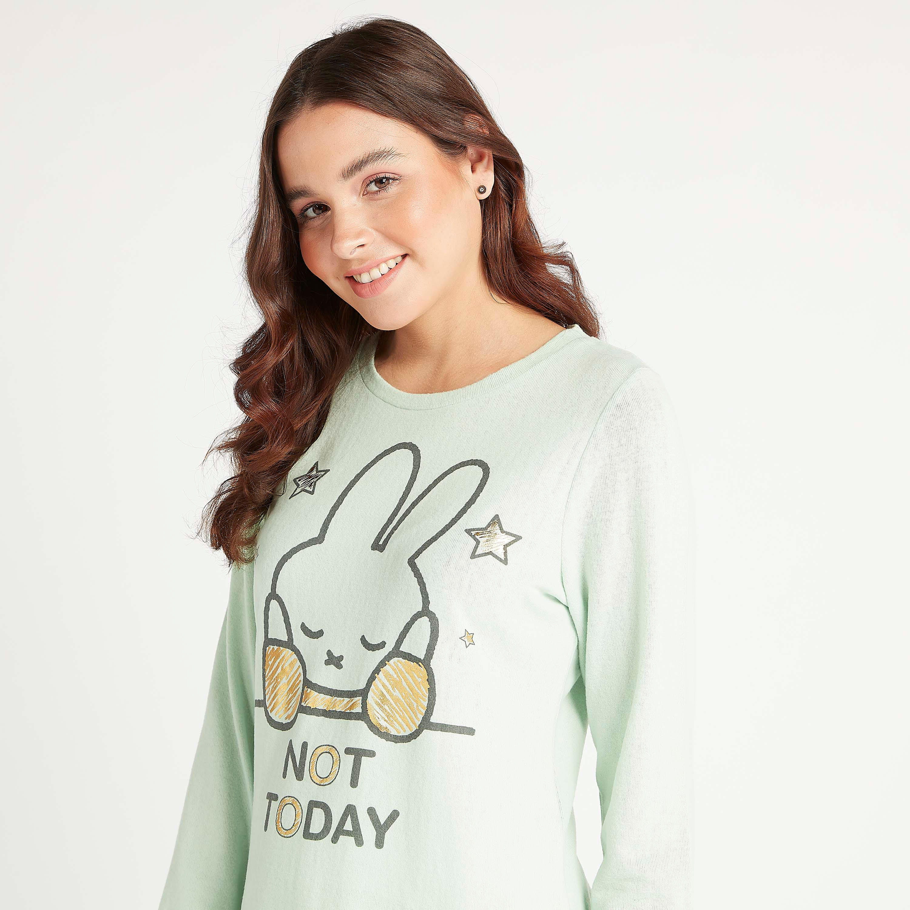 Printed Long Sleeves T-shirt and Full Length Pyjama Set-women-clothing-nightwear-pyjamas-longsets-image-3