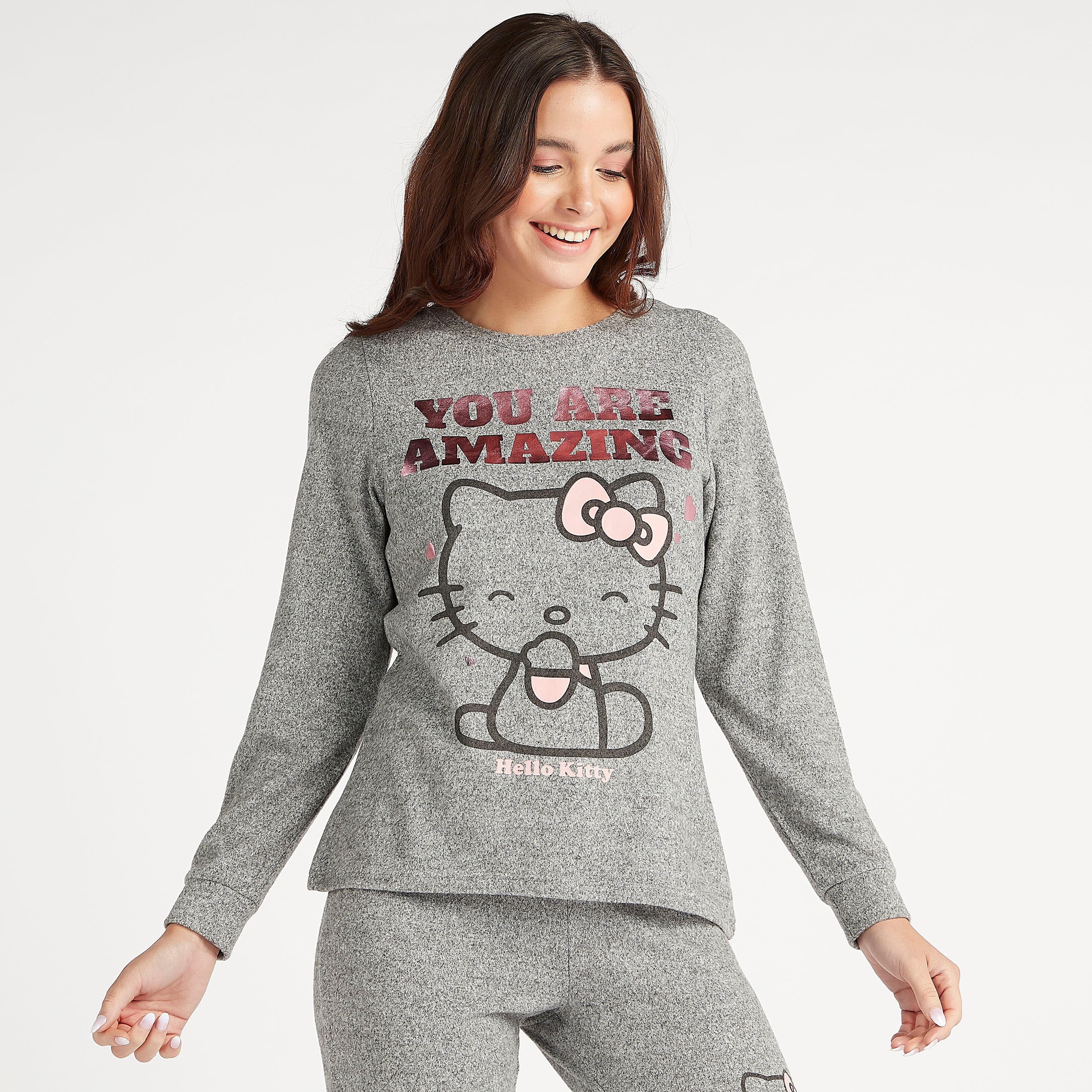 Printed Long Sleeves T-shirt and Full Length Pyjama Set-women-clothing-nightwear-pyjamas-longsets-image-4