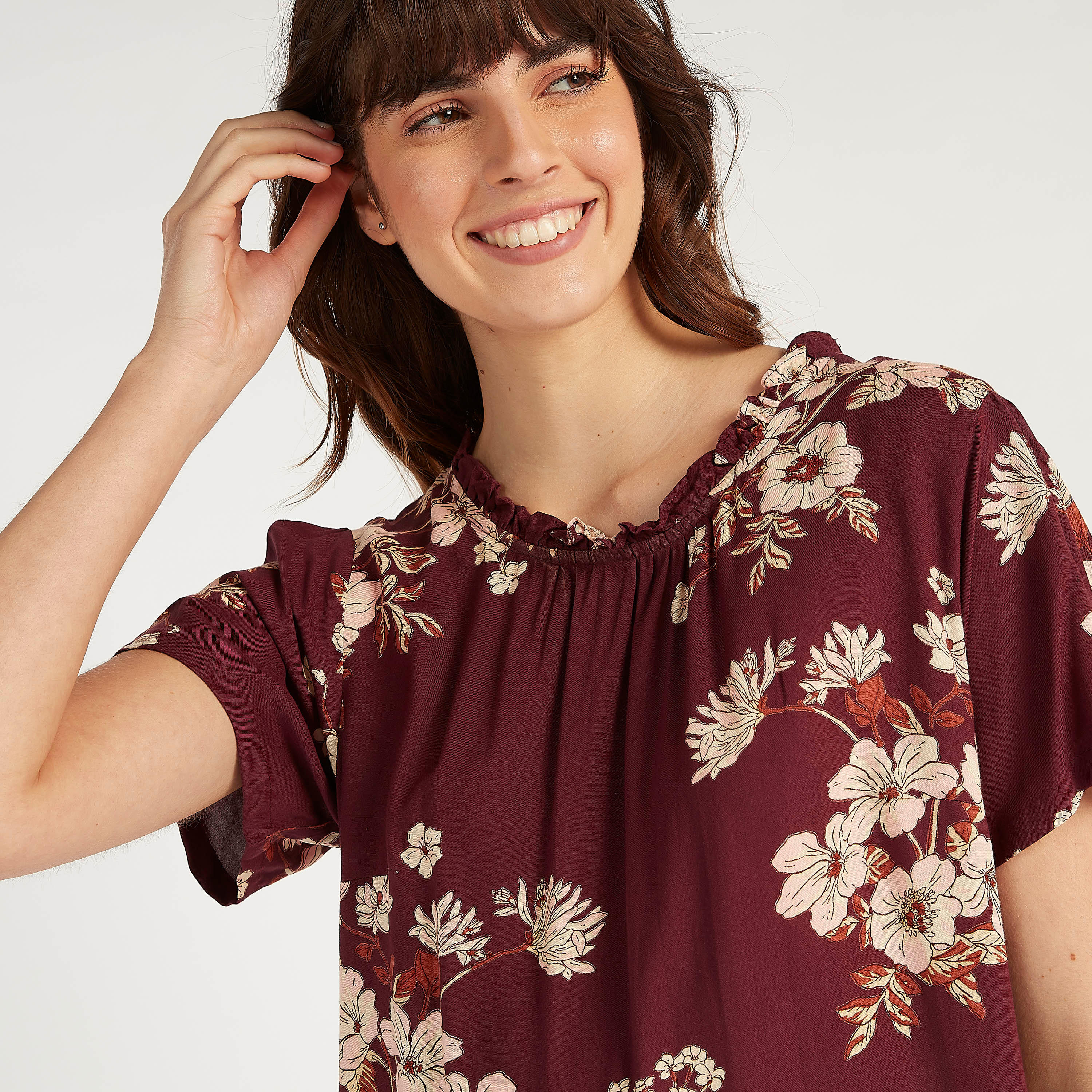 طقم فساتين نوم مستدامة متنوّعة بأكمام قصيرة - قطعتين-women-clothing-nightwear-nighties-image-6
