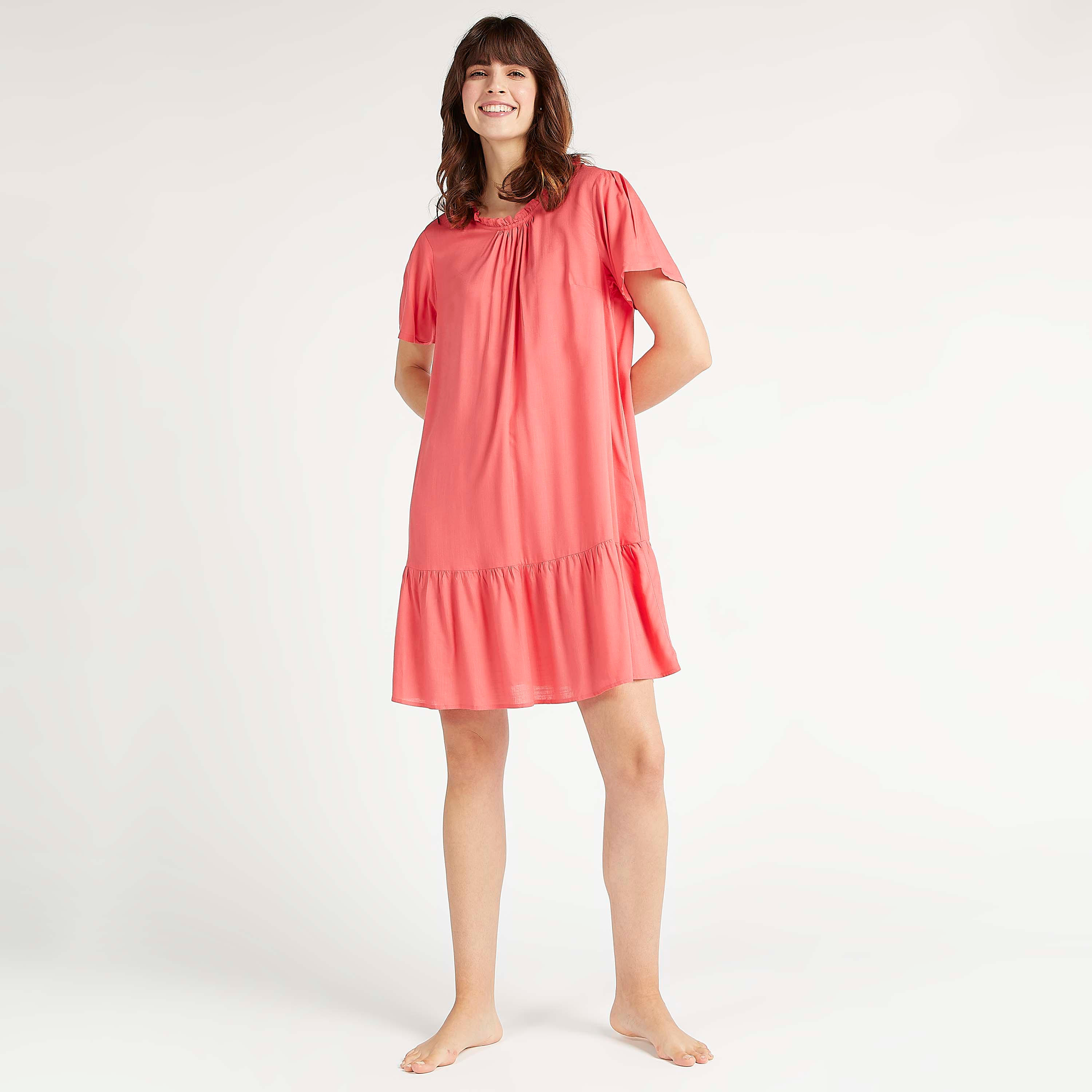 طقم فساتين نوم مستدامة متنوّعة بأكمام قصيرة - قطعتين-women-clothing-nightwear-nighties-image-3