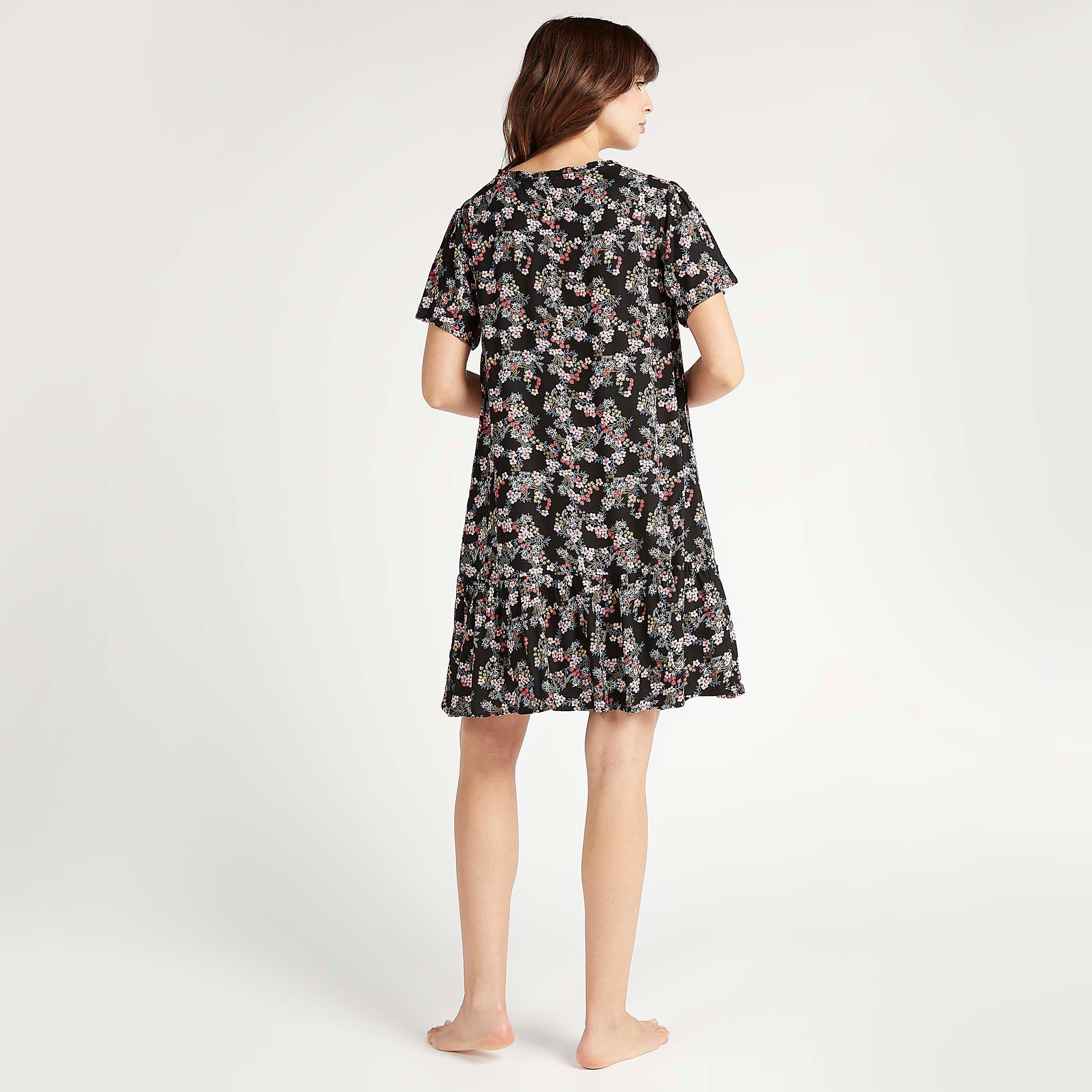 طقم فساتين نوم مستدامة متنوّعة بأكمام قصيرة - قطعتين-women-clothing-nightwear-nighties-image-4