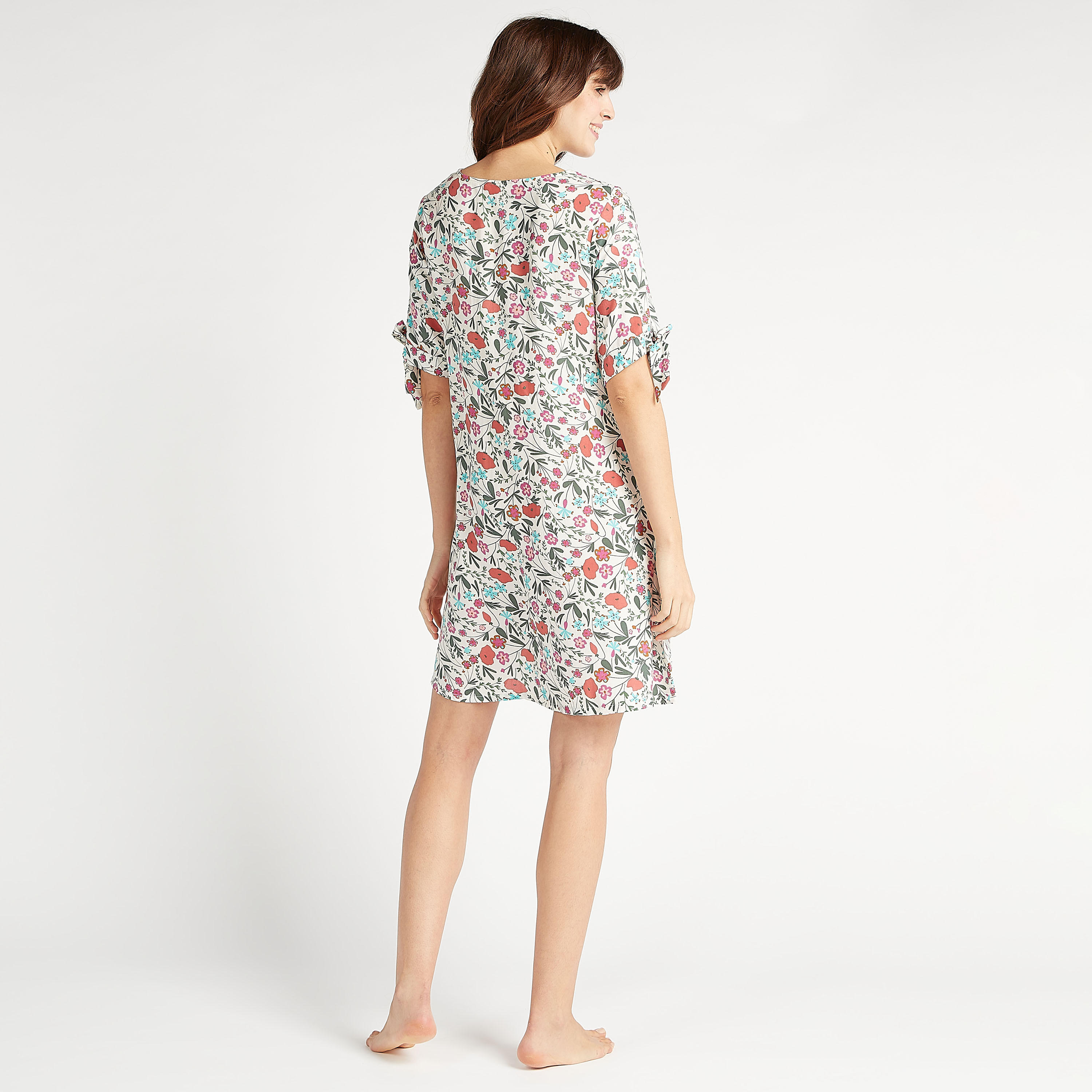 طقم فساتين نوم مستدامة متنوّعة بأكمام بتفاصيل عقدة - قطعتين-women-clothing-nightwear-nighties-image-4