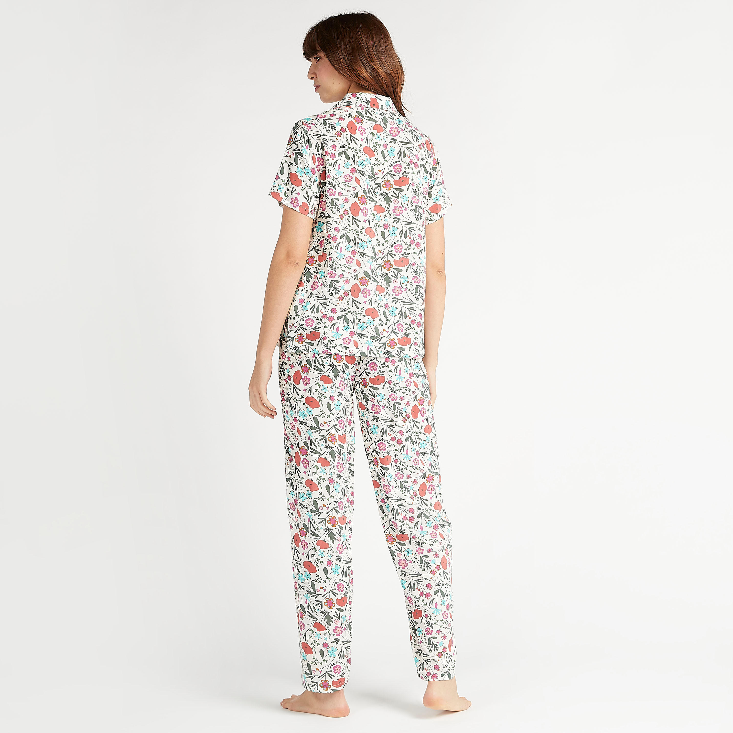 طقم مستدام من بنطلون بيجاما وقميص بأكمام قصيرة وطبعات-women-clothing-nightwear-pyjamas-longsets-image-4