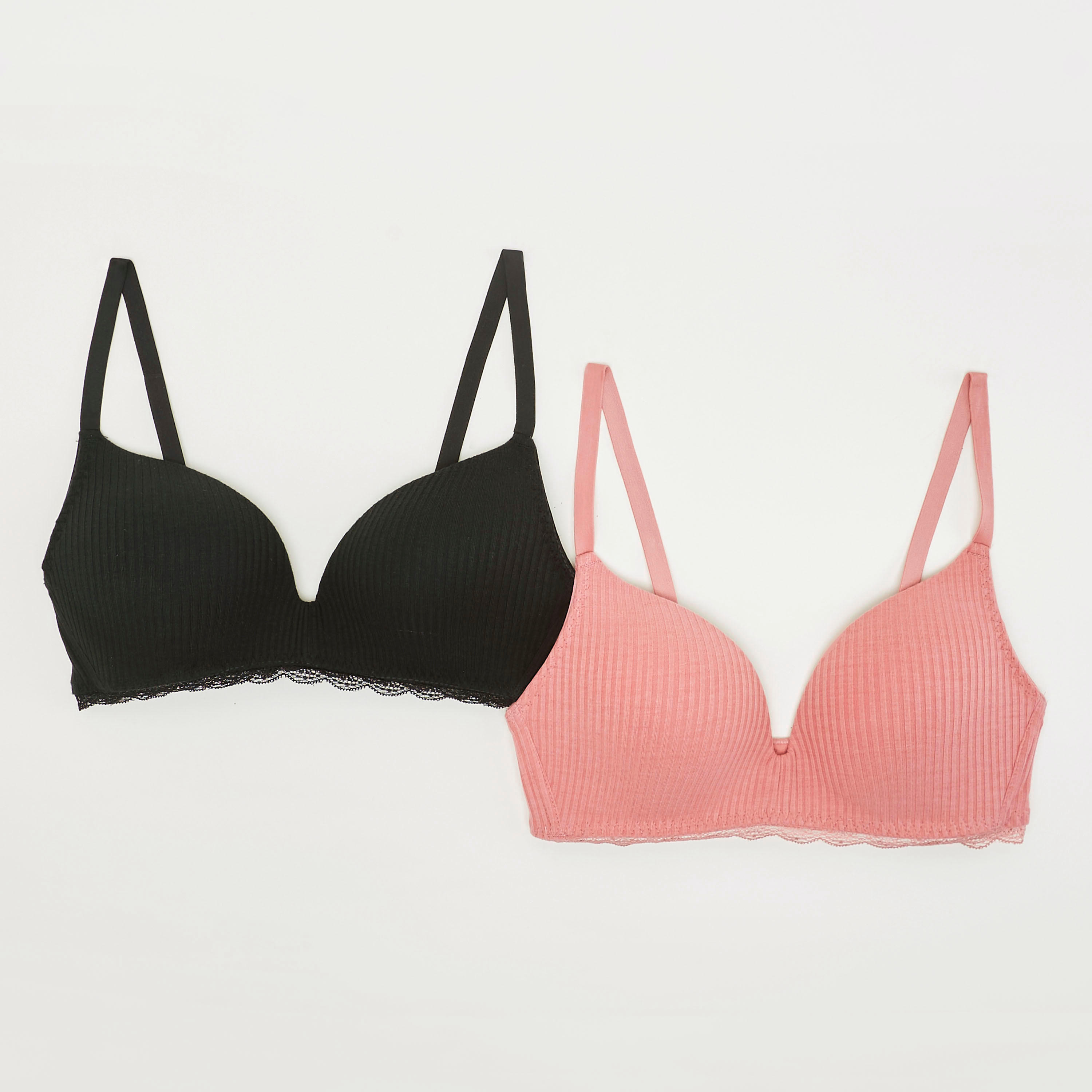 صدريّة ديمي سادة مبطّنة بتفاصيل دانتيل - طقم من 2-women-clothing-lingerie-bras-image-1