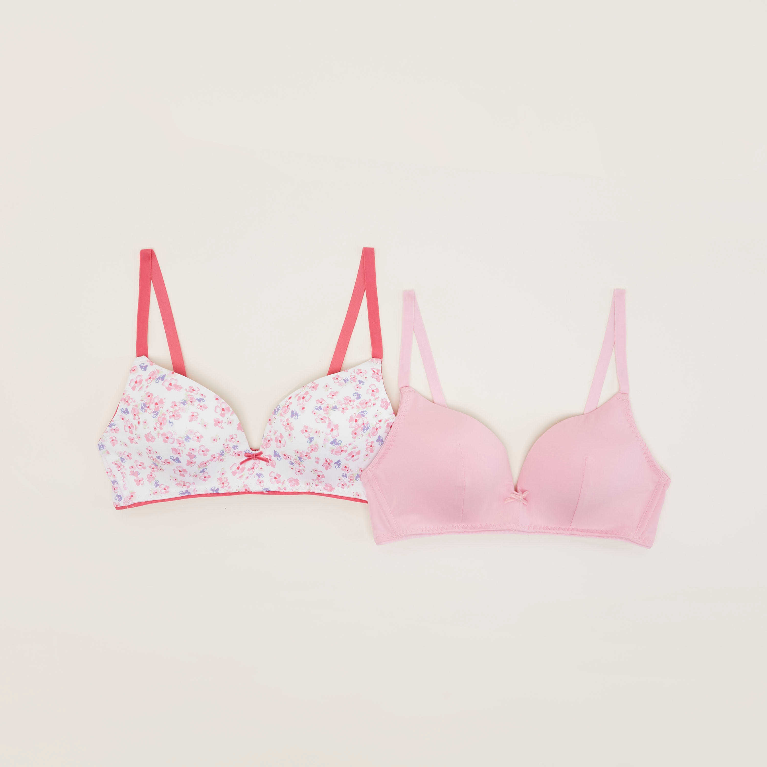 صدريّة ديمي متنوّعة بتفاصيل فيونكة - طقم من 2-women-clothing-lingerie-bras-image-1