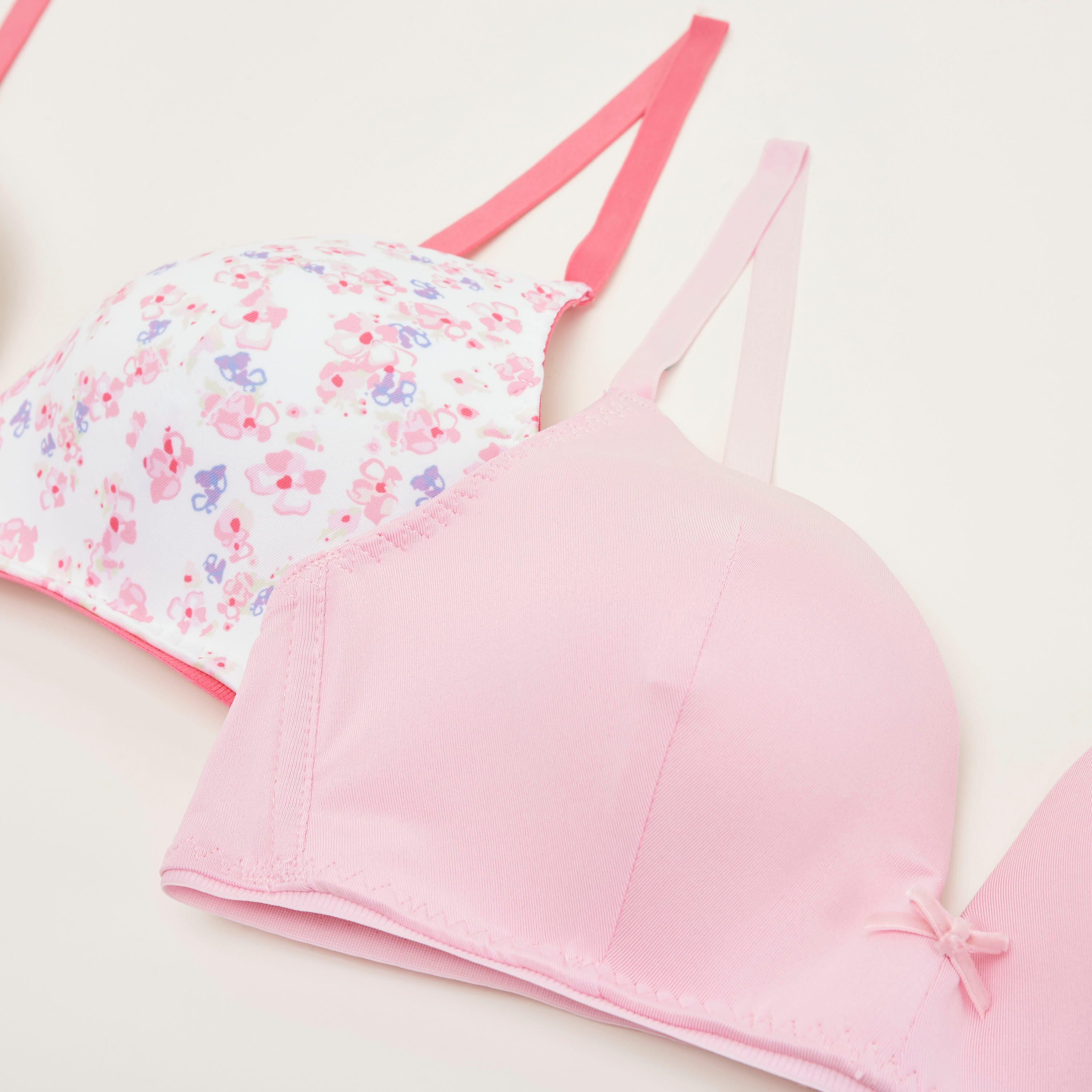 صدريّة ديمي متنوّعة بتفاصيل فيونكة - طقم من 2-women-clothing-lingerie-bras-image-3