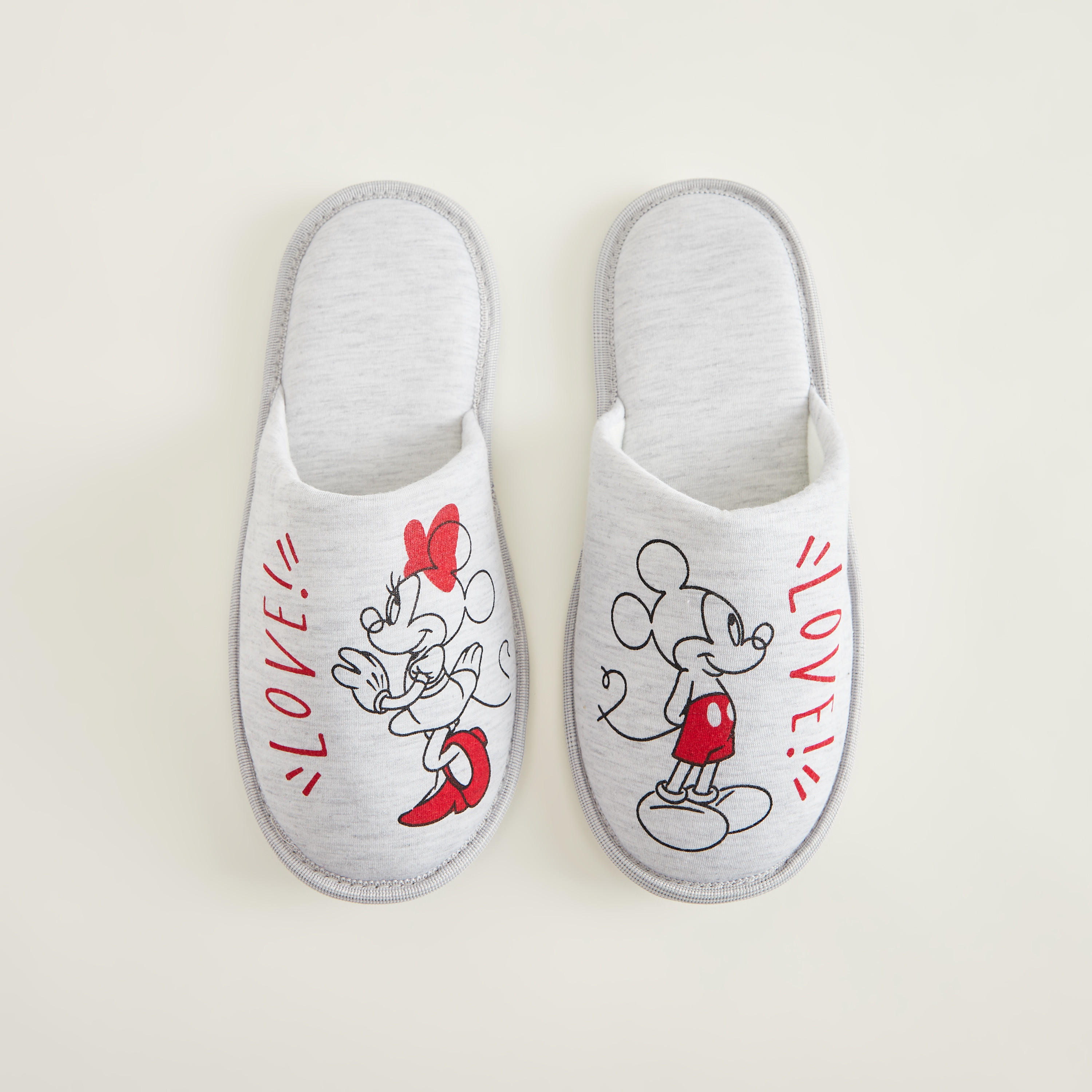 حذاء ميول سهل الارتداء بطبعات ميكي وميني ماوس-women-clothing-nightwear-bedroomslippers-image-1