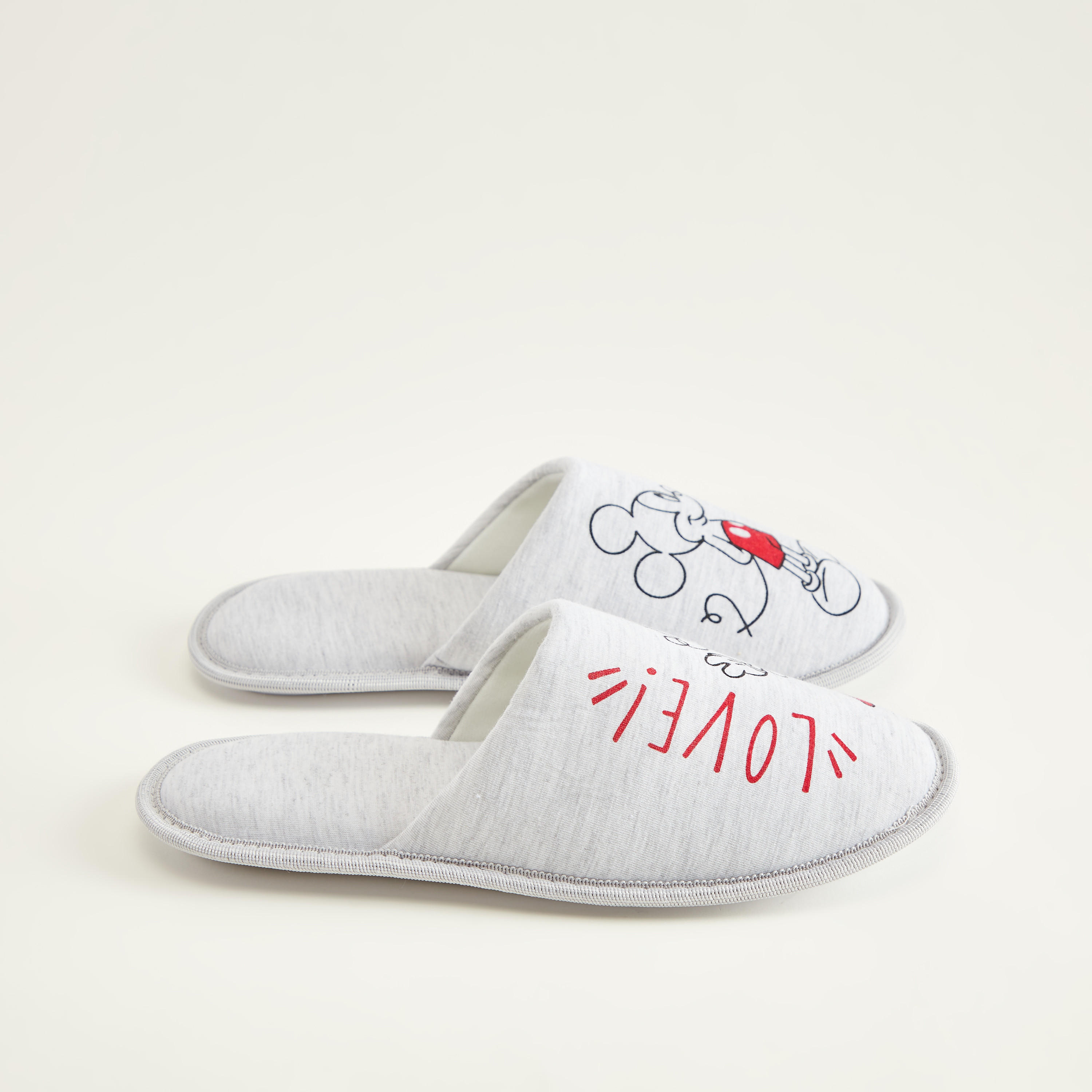 حذاء ميول سهل الارتداء بطبعات ميكي وميني ماوس-women-clothing-nightwear-bedroomslippers-image-4