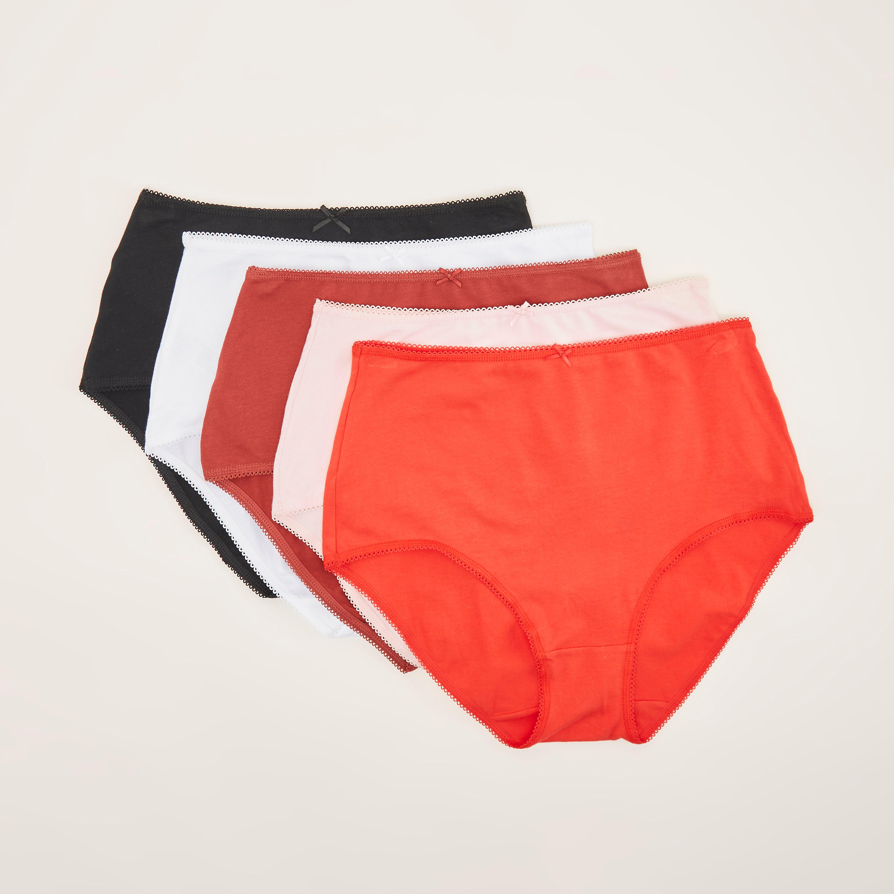 سراويل داخليّة أساسيّة بخصر مطّاطي - طقم من 5-women-clothing-lingerie-panties-image-4