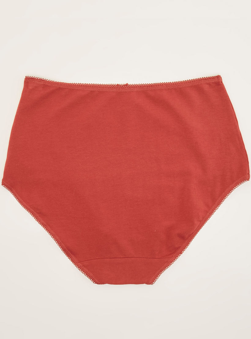Set of 5 - Solid Basic Briefs with Elasticated Waistband-women-clothing-lingerie-panties-image-4