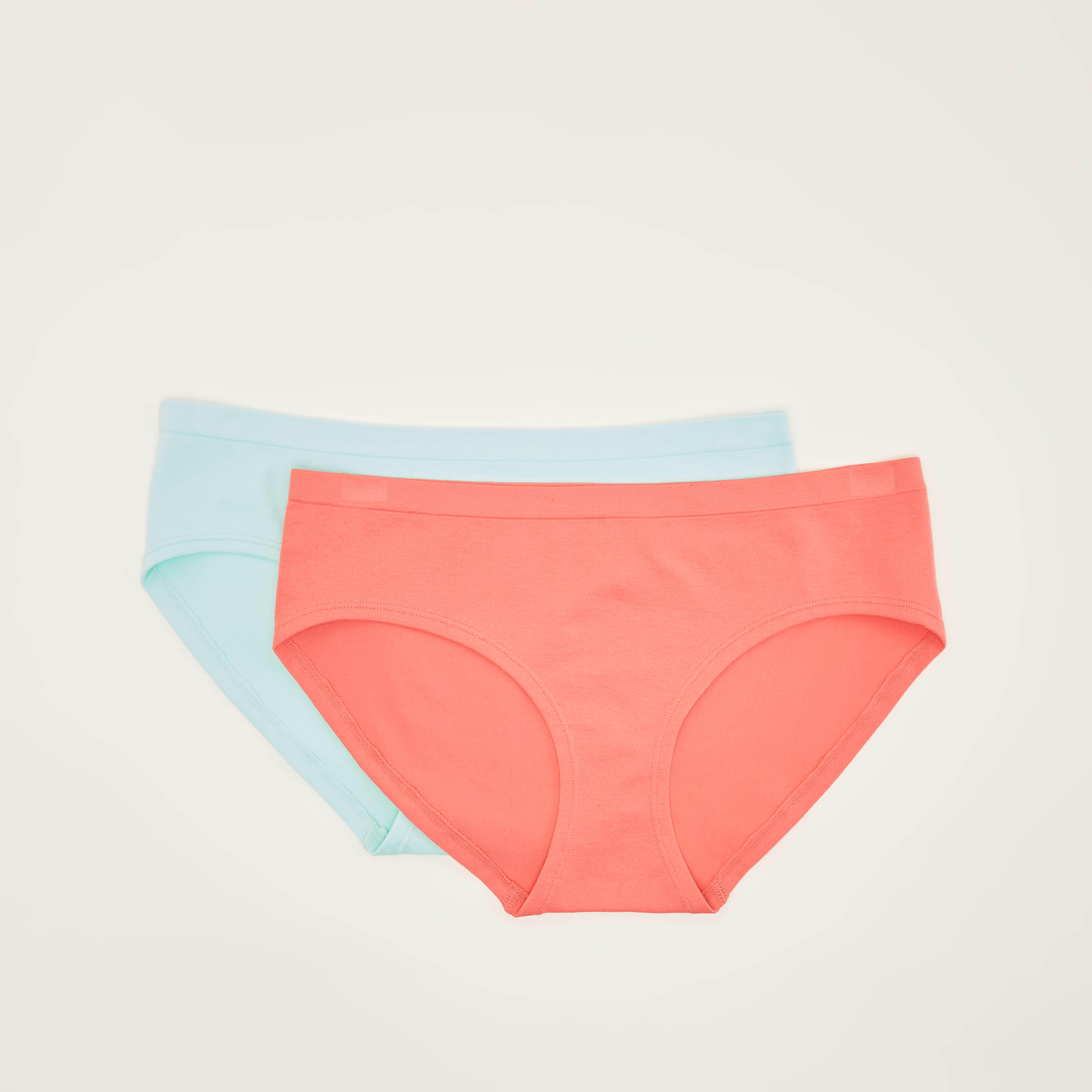 Set of 2 - Solid Boyshort Briefs with Elasticated Waistband-women-clothing-lingerie-panties-image-1