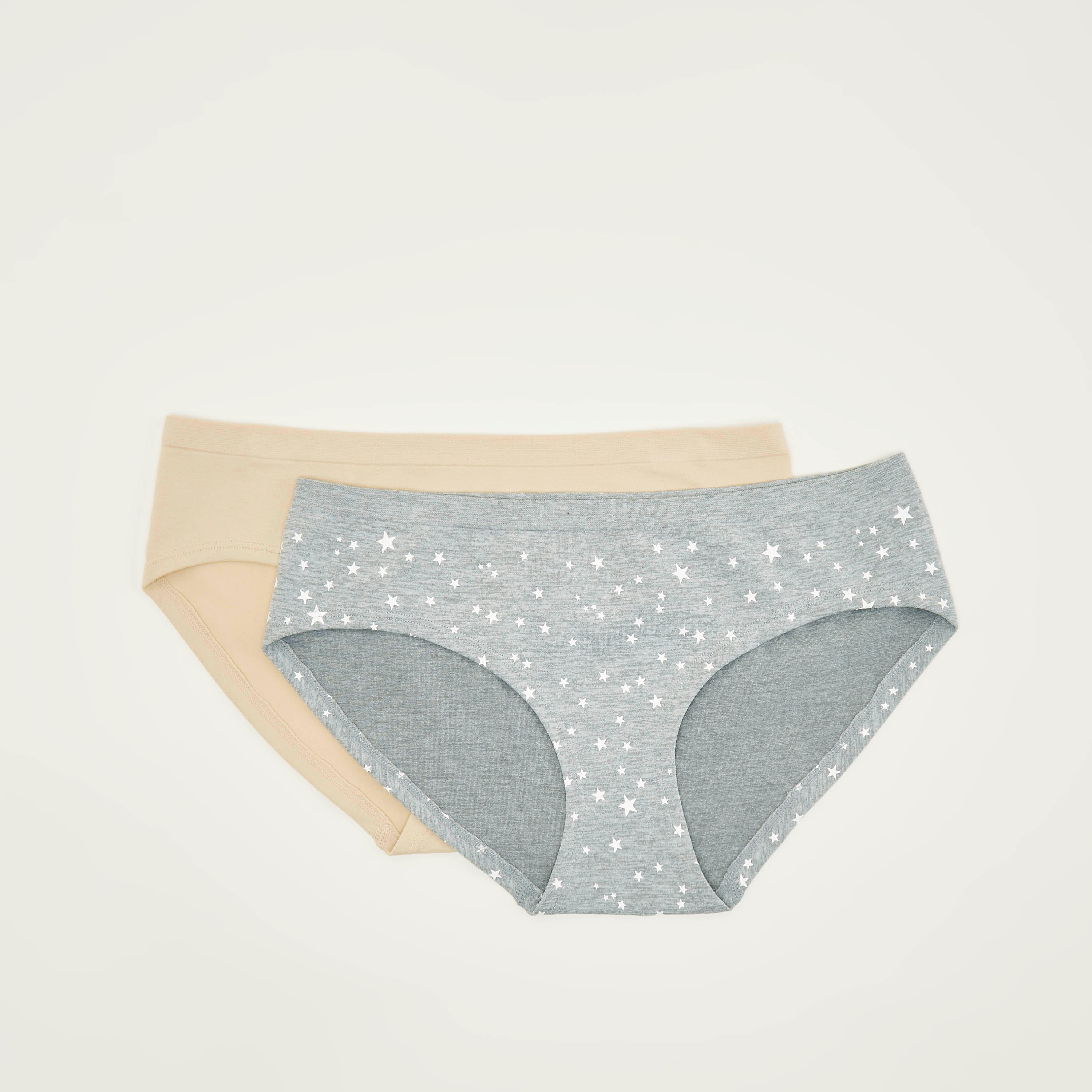 سراويل بوي شورت متنوّعة بخصر مطّاطي - طقم من 2-women-clothing-lingerie-panties-image-1