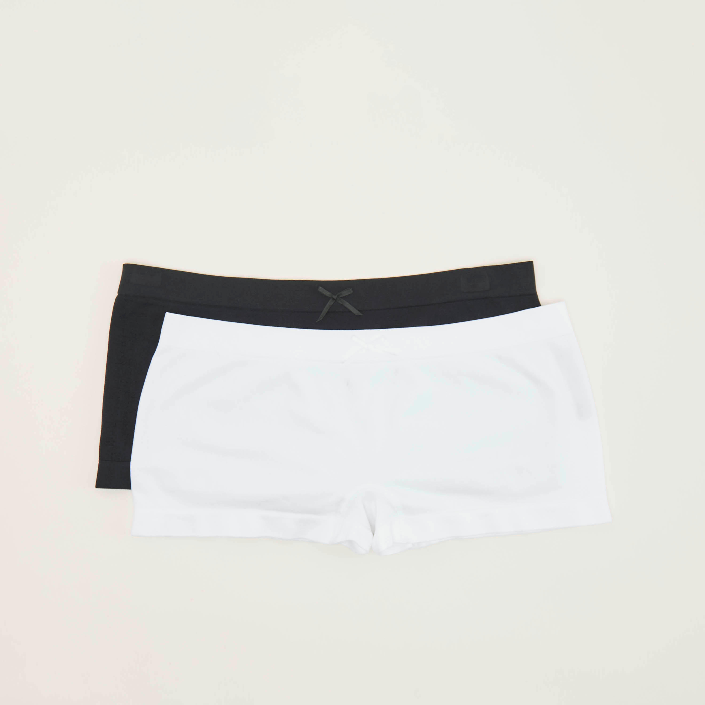 سراويل داخليّة بوي شورت سادة بخصر مطّاطي - طقم من 2-women-clothing-lingerie-panties-image-4