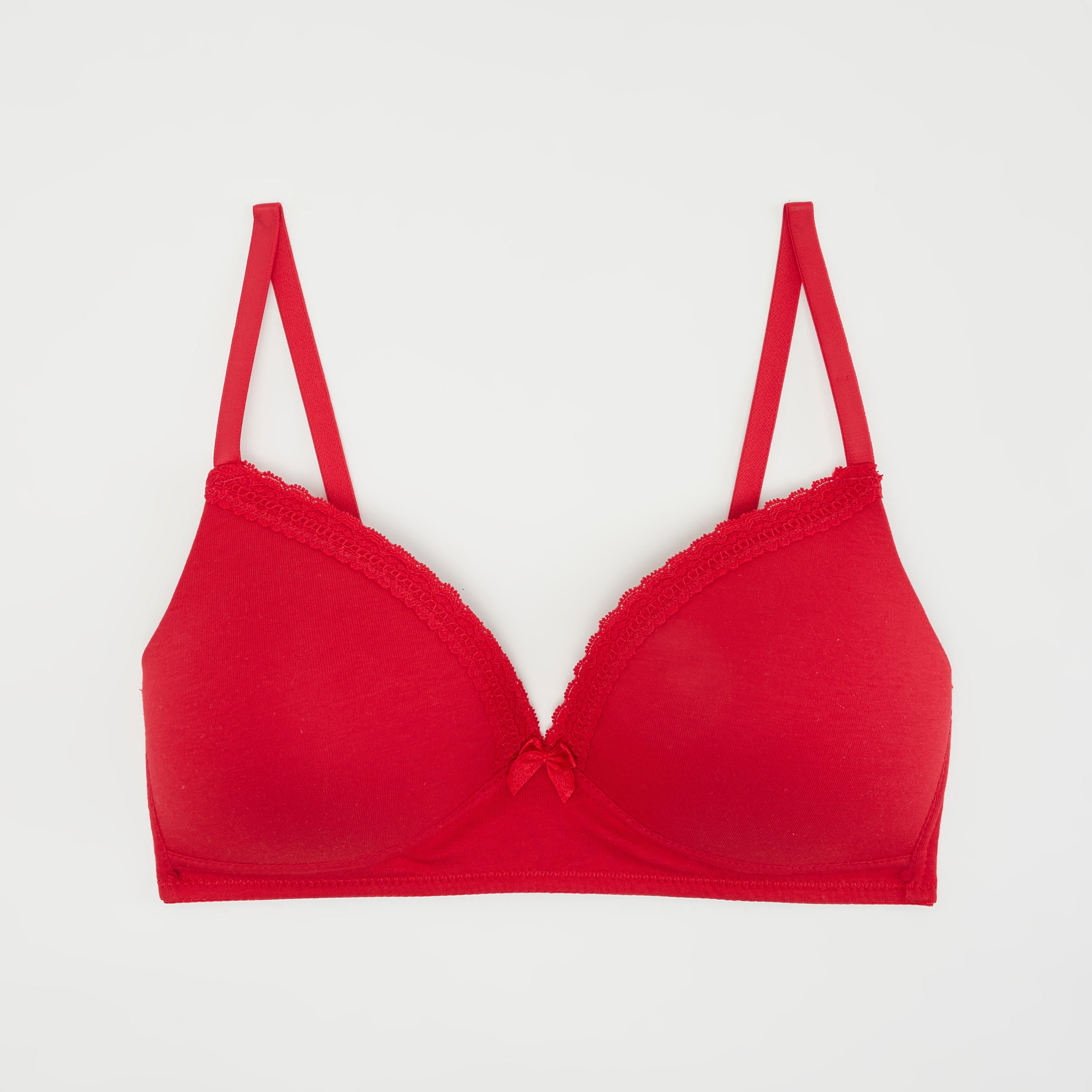 طقم صدريّة ديمي مبطّنة متنوّعة بتفاصيل دانتيل وفيونكة - قطعتين-women-clothing-lingerie-bras-image-2