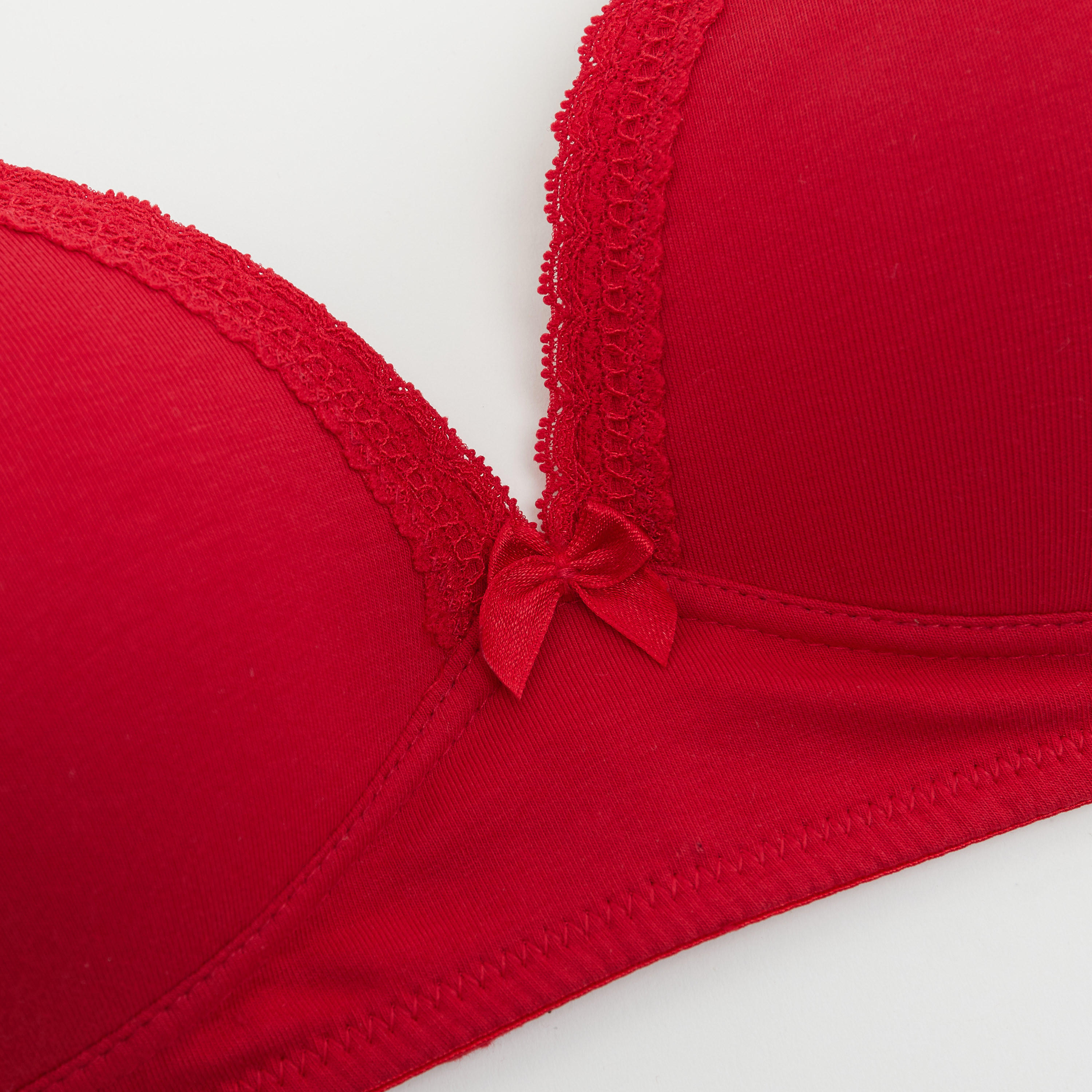 طقم صدريّة ديمي مبطّنة متنوّعة بتفاصيل دانتيل وفيونكة - قطعتين-women-clothing-lingerie-bras-image-3