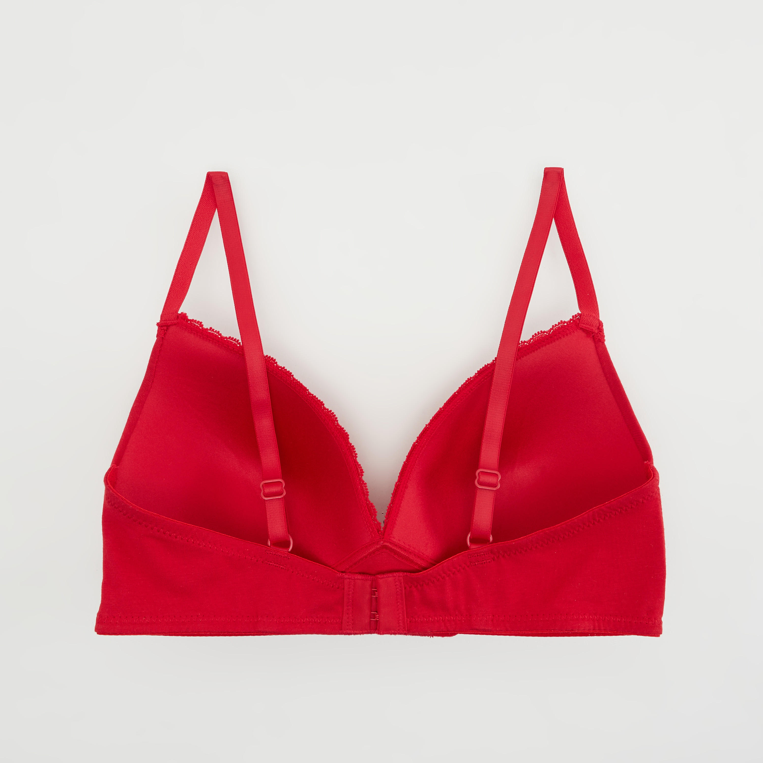 طقم صدريّة ديمي مبطّنة متنوّعة بتفاصيل دانتيل وفيونكة - قطعتين-women-clothing-lingerie-bras-image-4