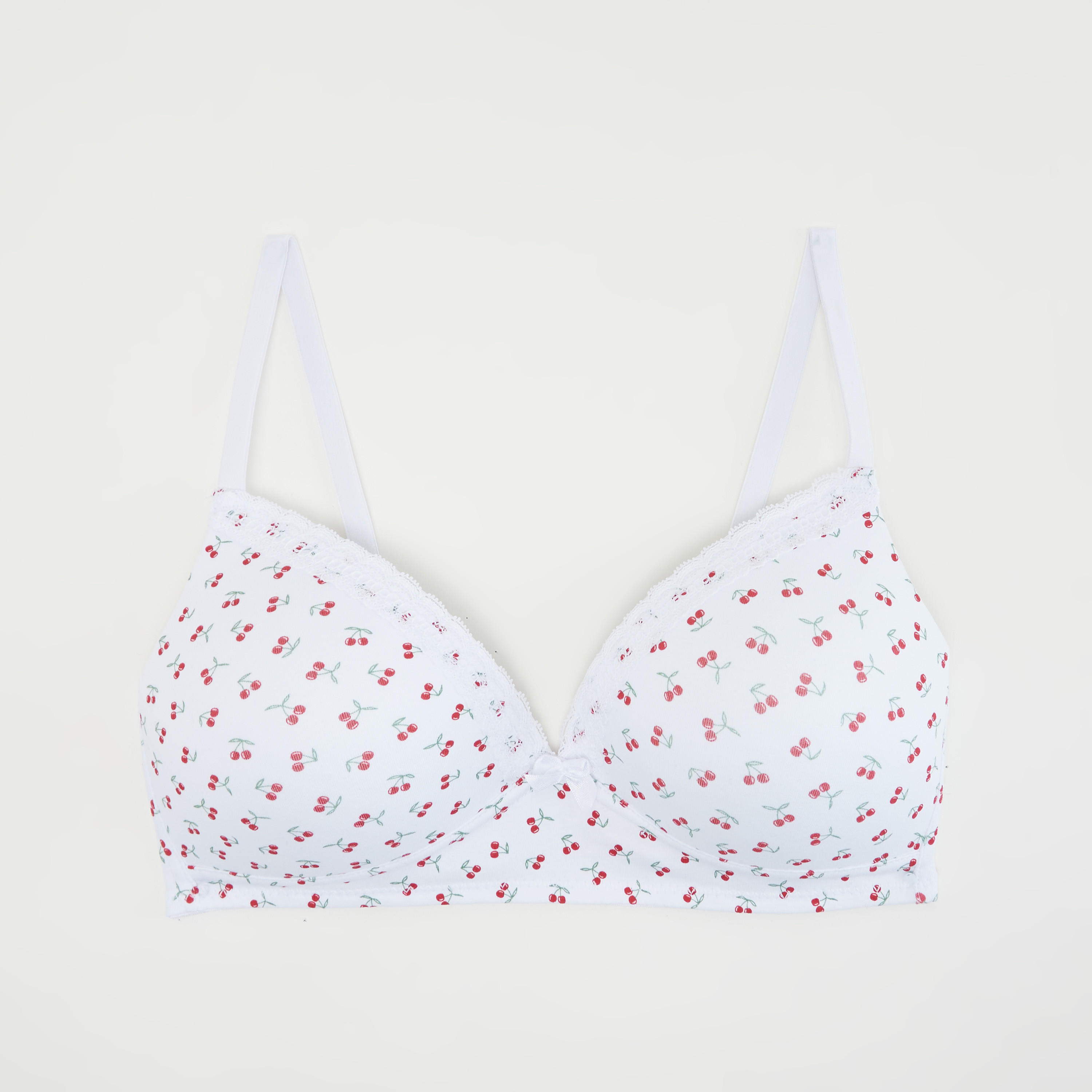 طقم صدريّة ديمي مبطّنة متنوّعة بتفاصيل دانتيل وفيونكة - قطعتين-women-clothing-lingerie-bras-image-6