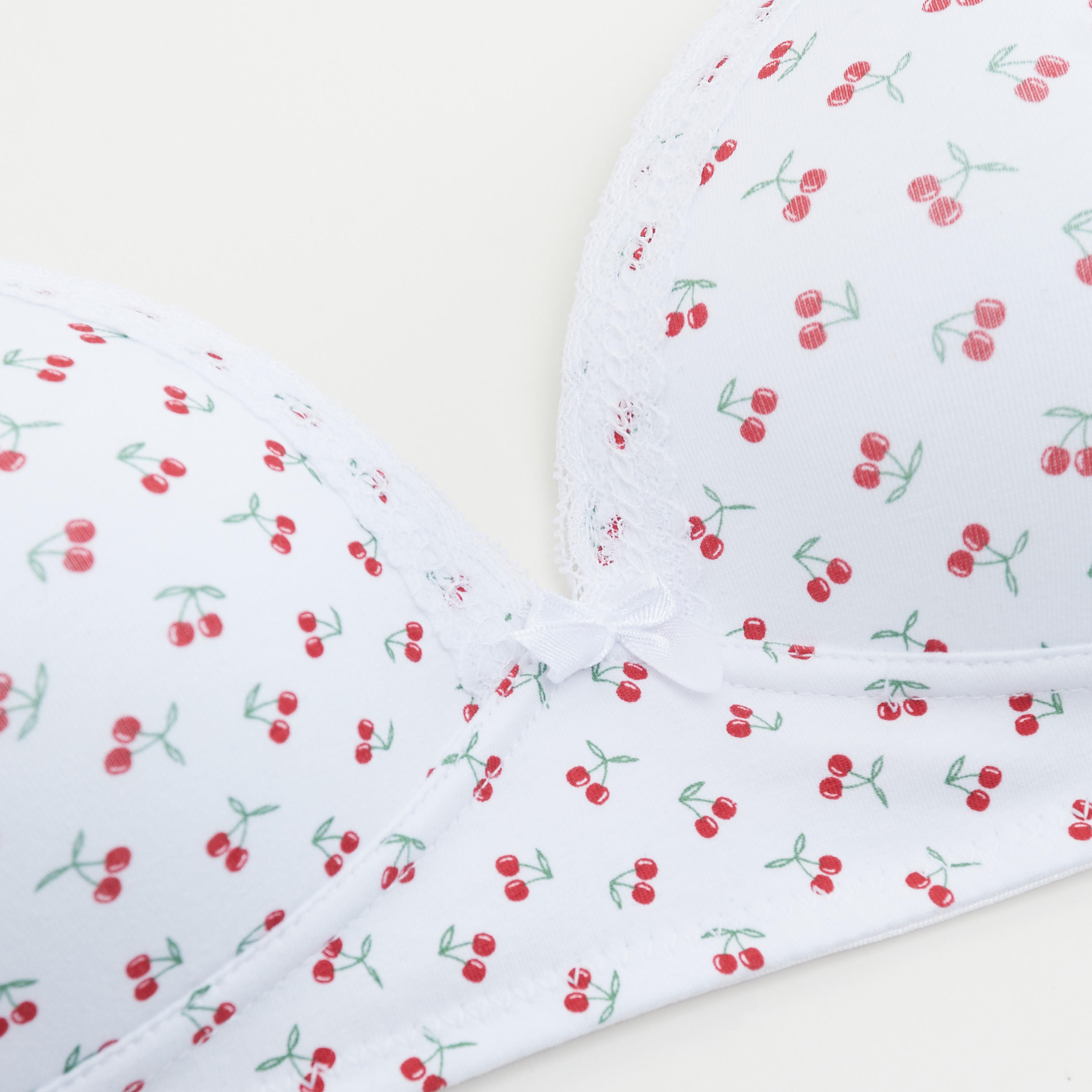 طقم صدريّة ديمي مبطّنة متنوّعة بتفاصيل دانتيل وفيونكة - قطعتين-women-clothing-lingerie-bras-image-7