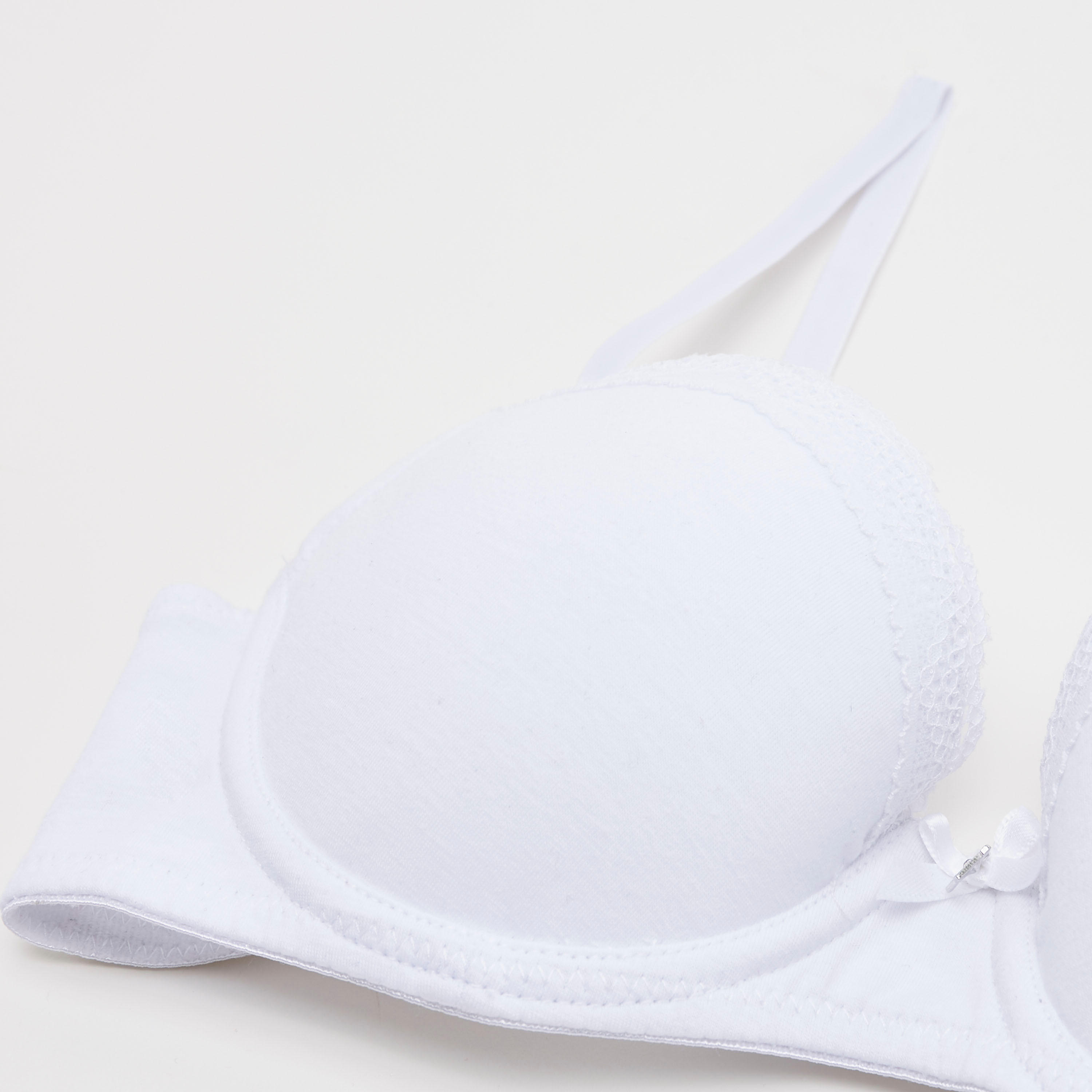 Solid Padded Plunge Bra with Lace Detail-women-clothing-lingerie-bras-image-3