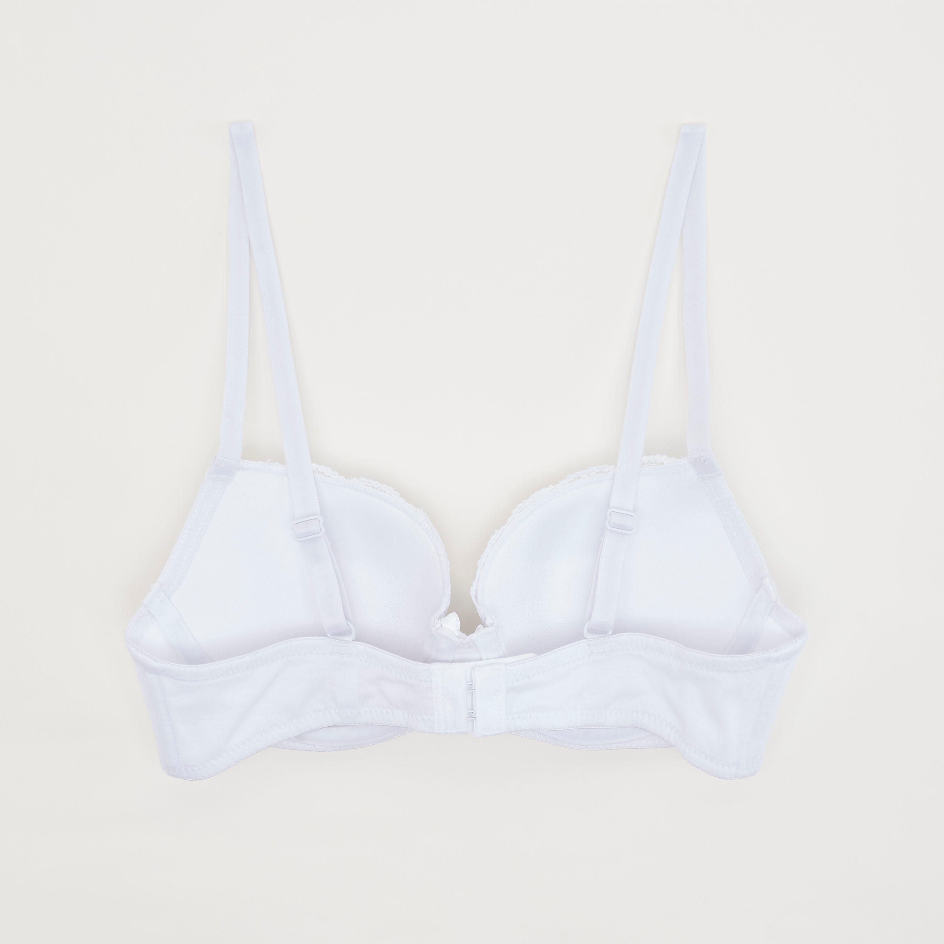 Solid Padded Plunge Bra with Lace Detail-women-clothing-lingerie-bras-image-4