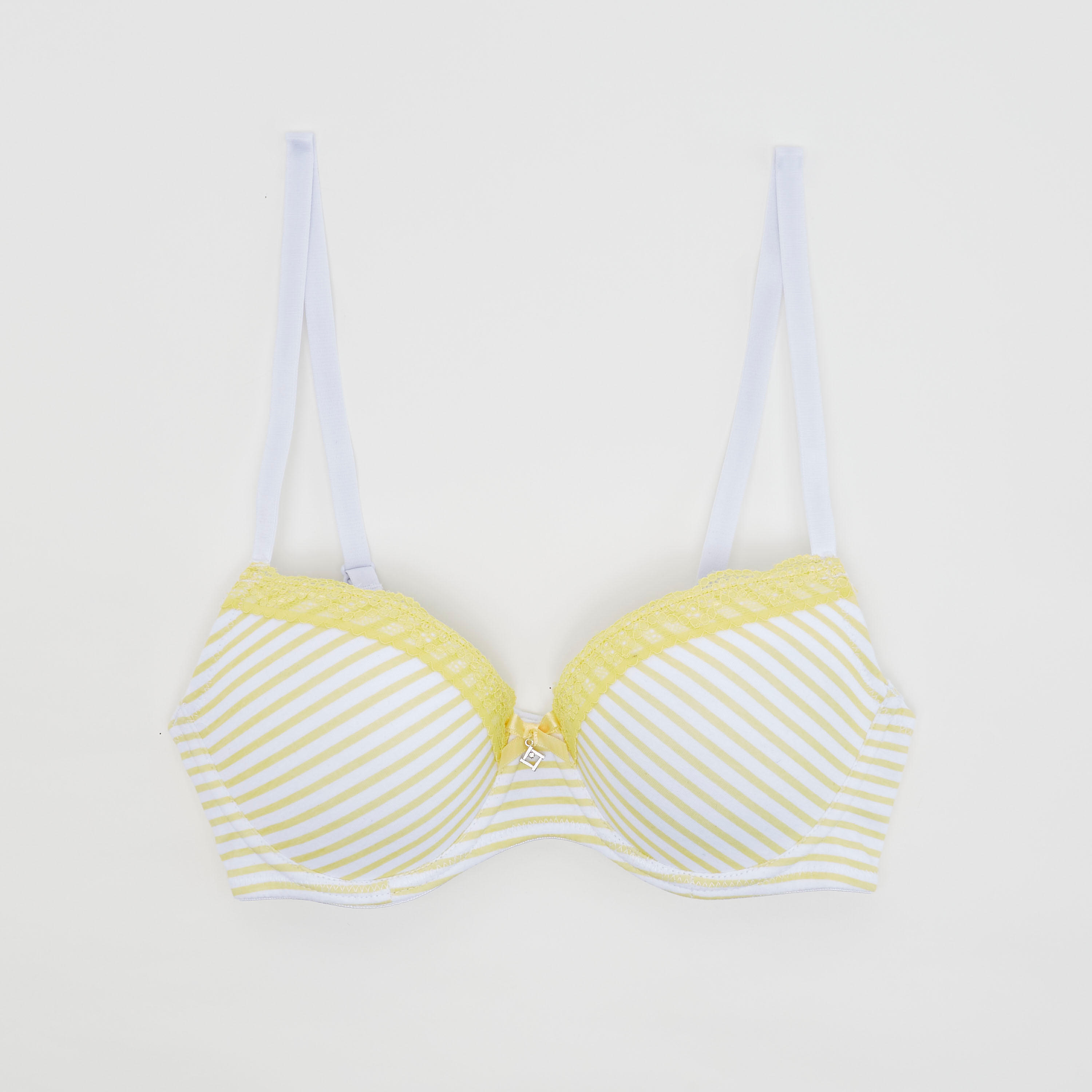 صدريّة بالكونيت مبطّنة ومقلّمة بتفاصيل دانتيل-women-clothing-lingerie-bras-image-1