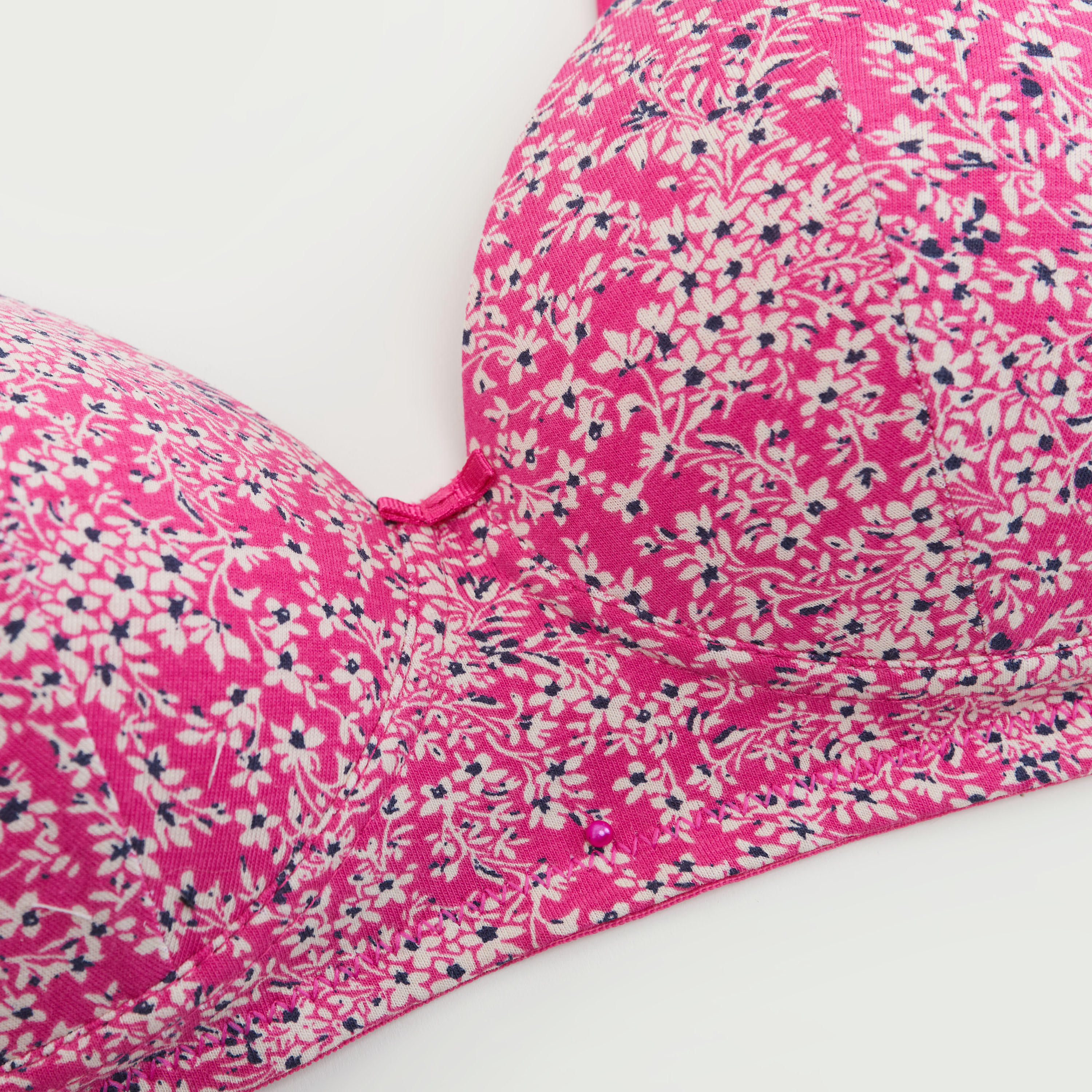 صدريّة تيشيرت مبطّنة بطبعات أزهار وأحزمة قابلة للتّعديل-women-clothing-lingerie-bras-image-2