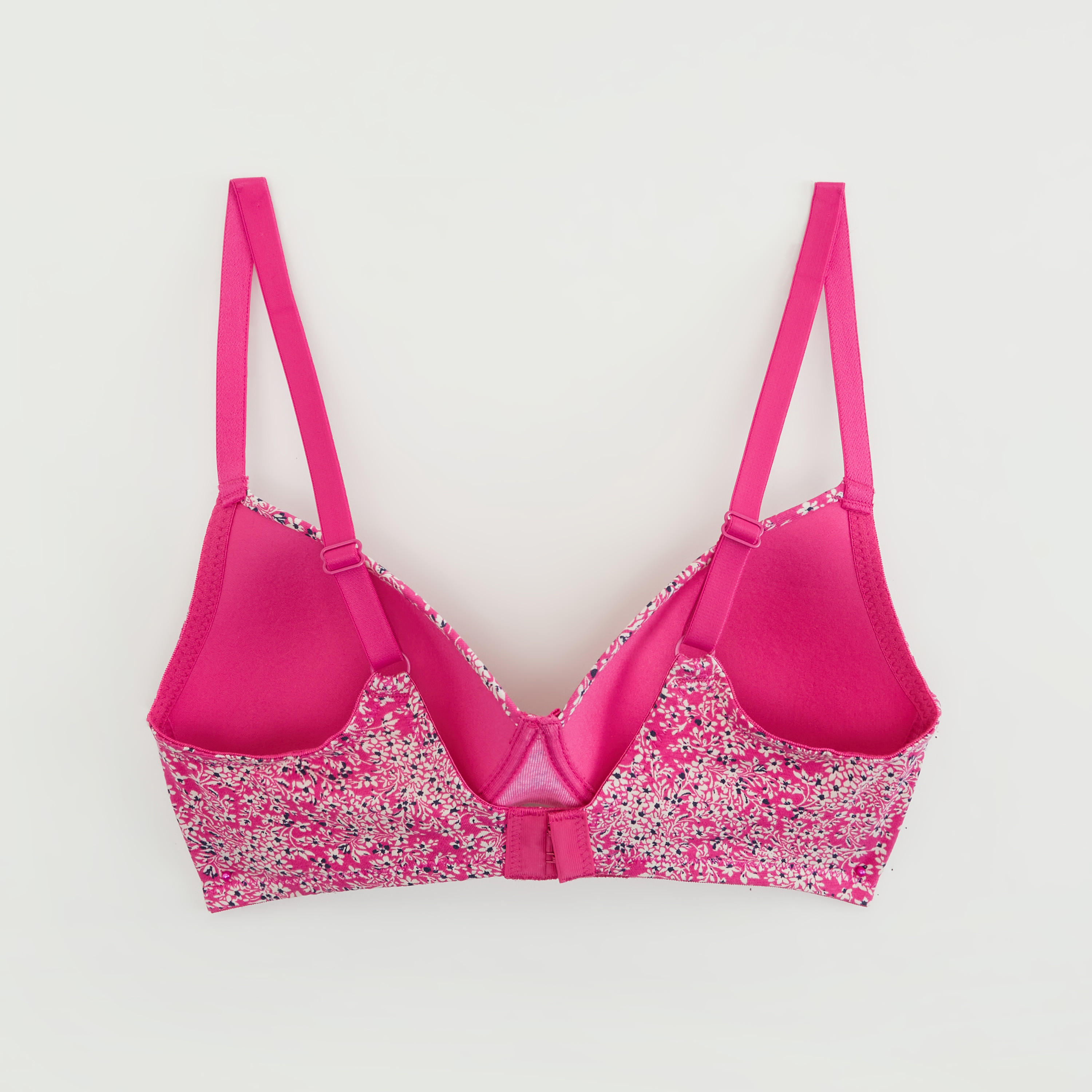 صدريّة تيشيرت مبطّنة بطبعات أزهار وأحزمة قابلة للتّعديل-women-clothing-lingerie-bras-image-3