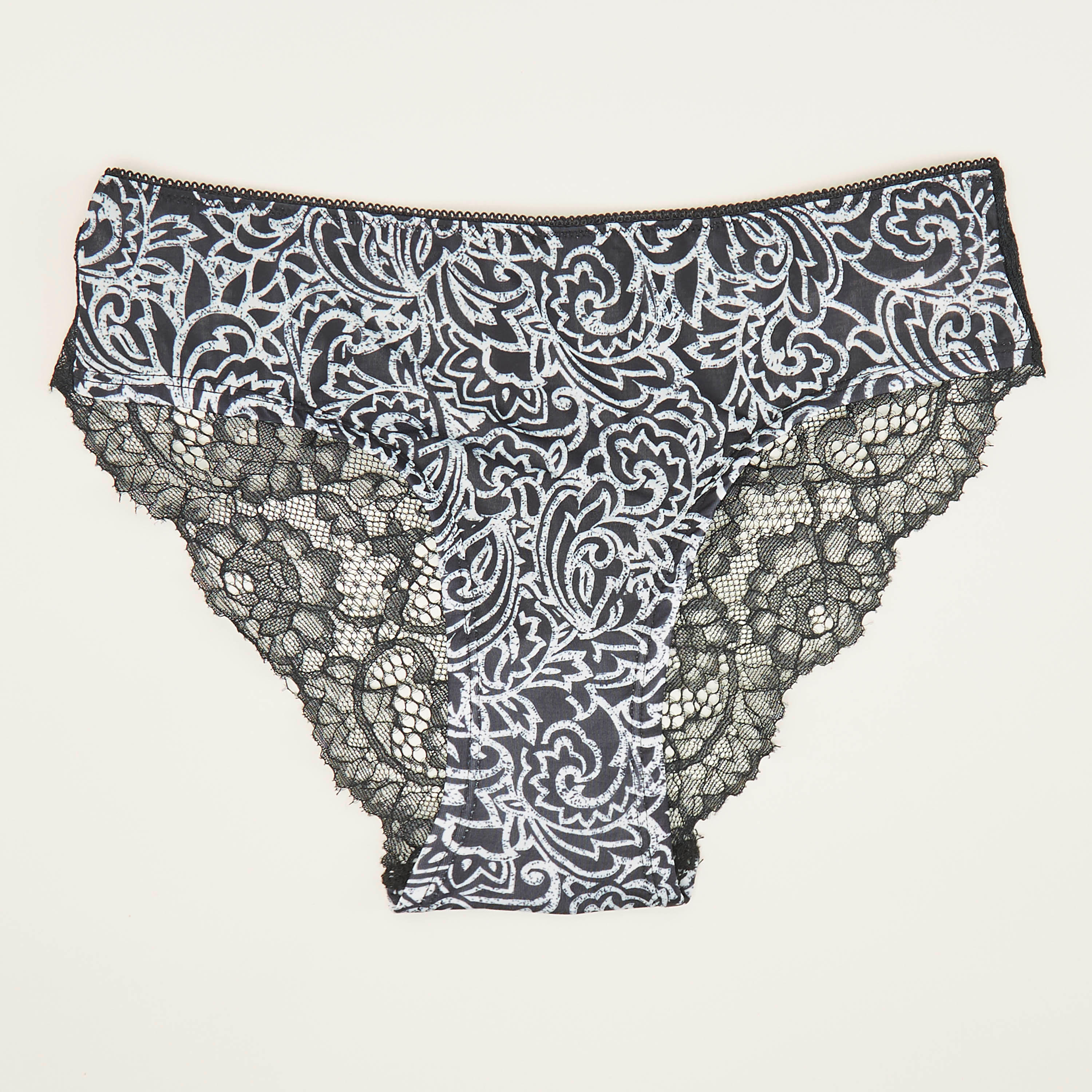 سروال هيبستر داخلي بتفاصيل دانتيل وخصر مطّاطي وطبعات-women-clothing-lingerie-panties-image-1