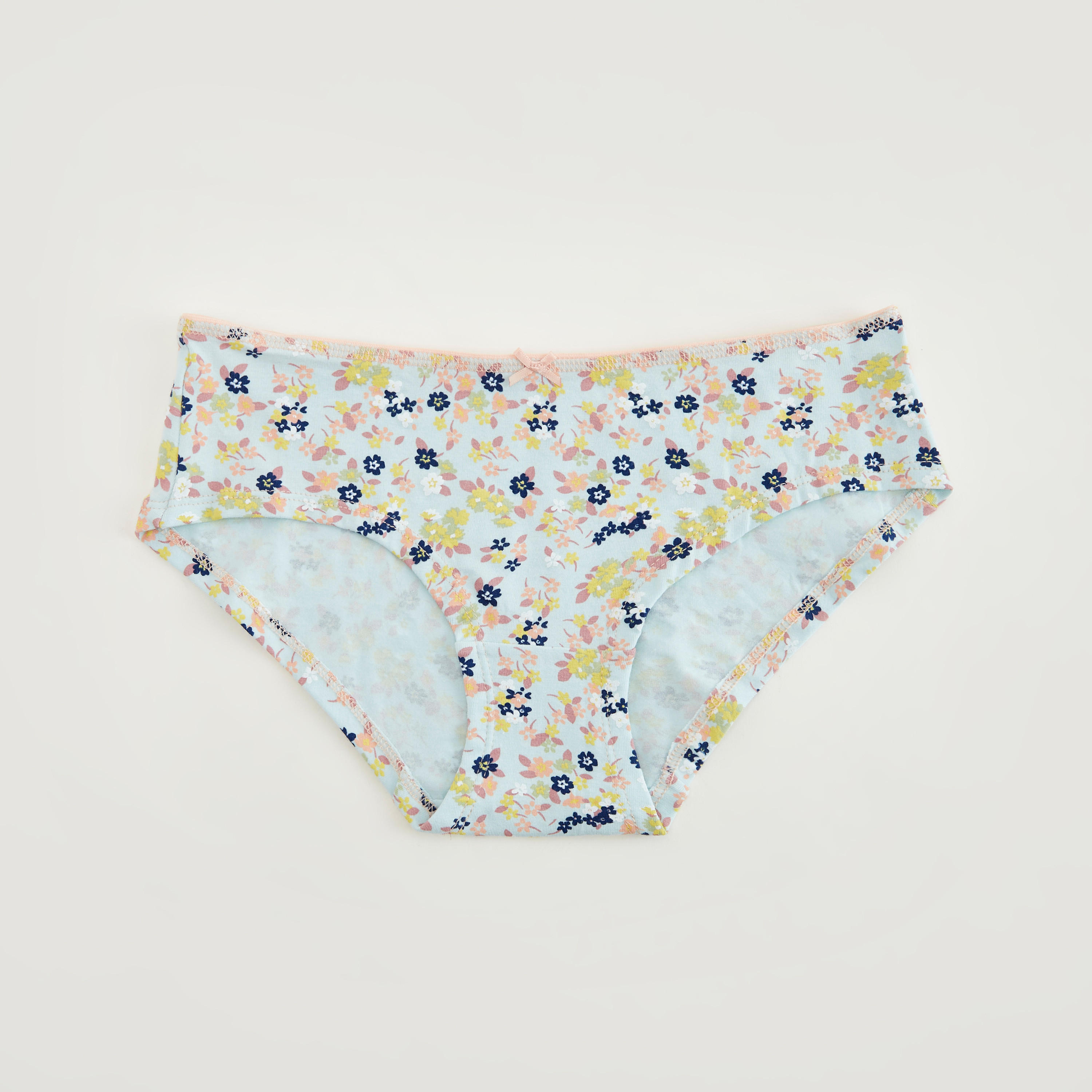 Set of 5 - Printed Boyshort Briefs with Bow Accent-women-clothing-lingerie-panties-image-3