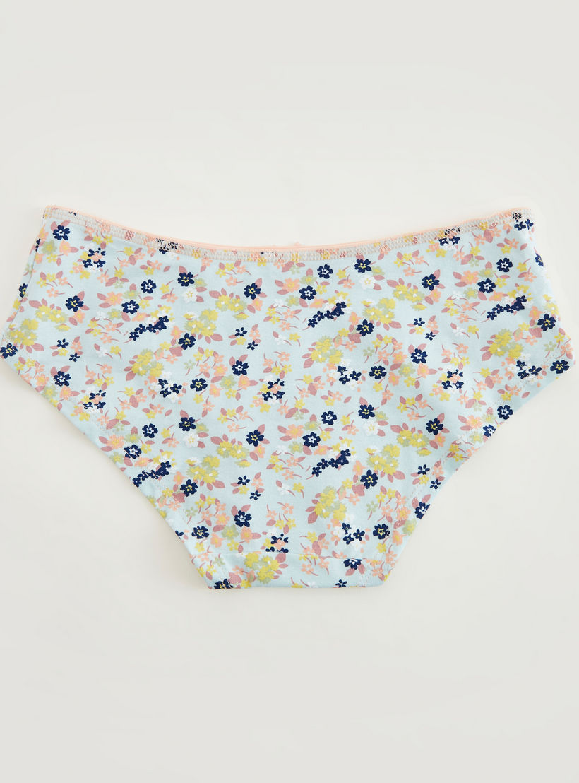 Set of 5 - Printed Boyshort Briefs with Bow Accent-women-clothing-lingerie-panties-image-4