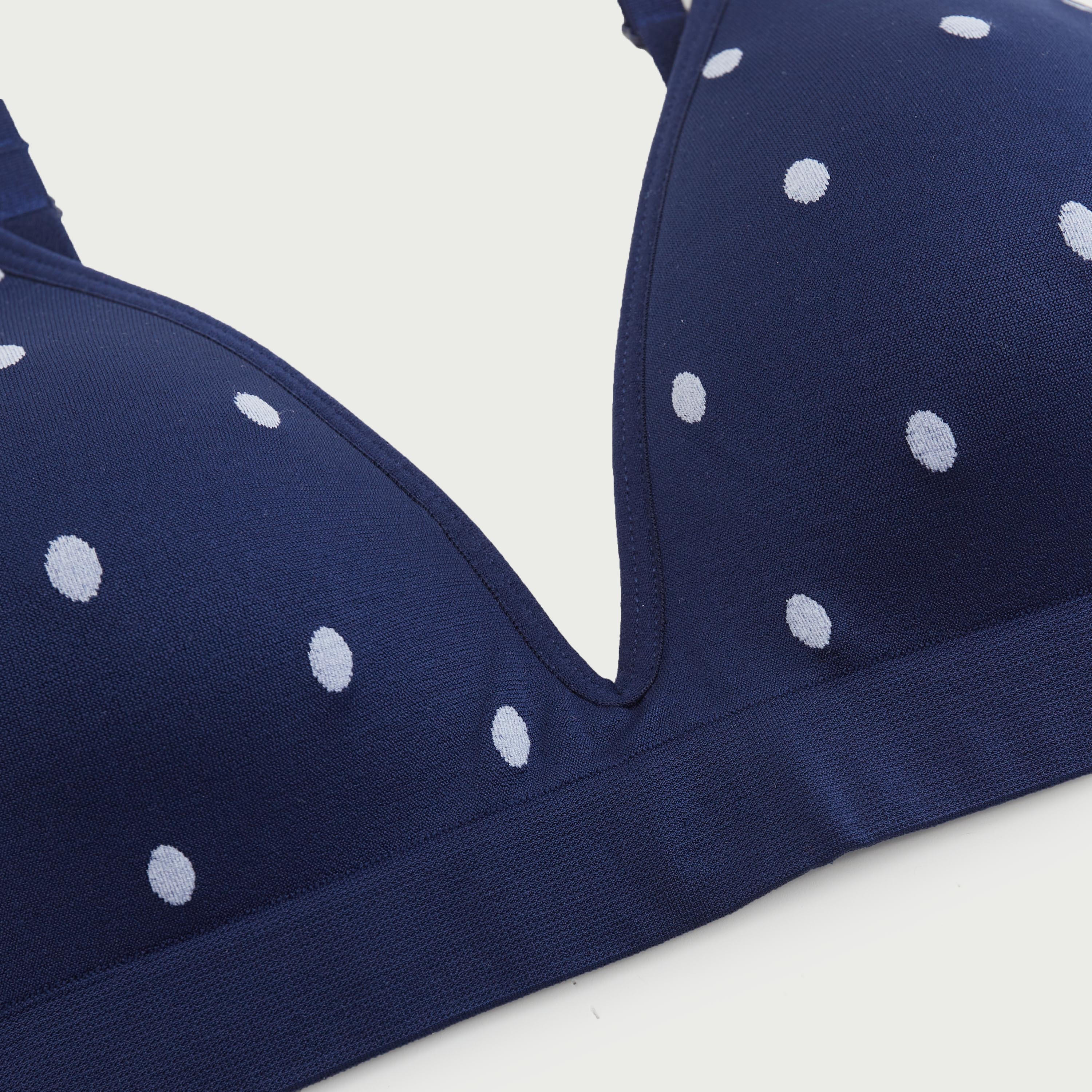 صدرية مبطنة متداخلة ومنقّطة بأحزمة قابلة للتعديل-women-clothing-lingerie-bras-image-3
