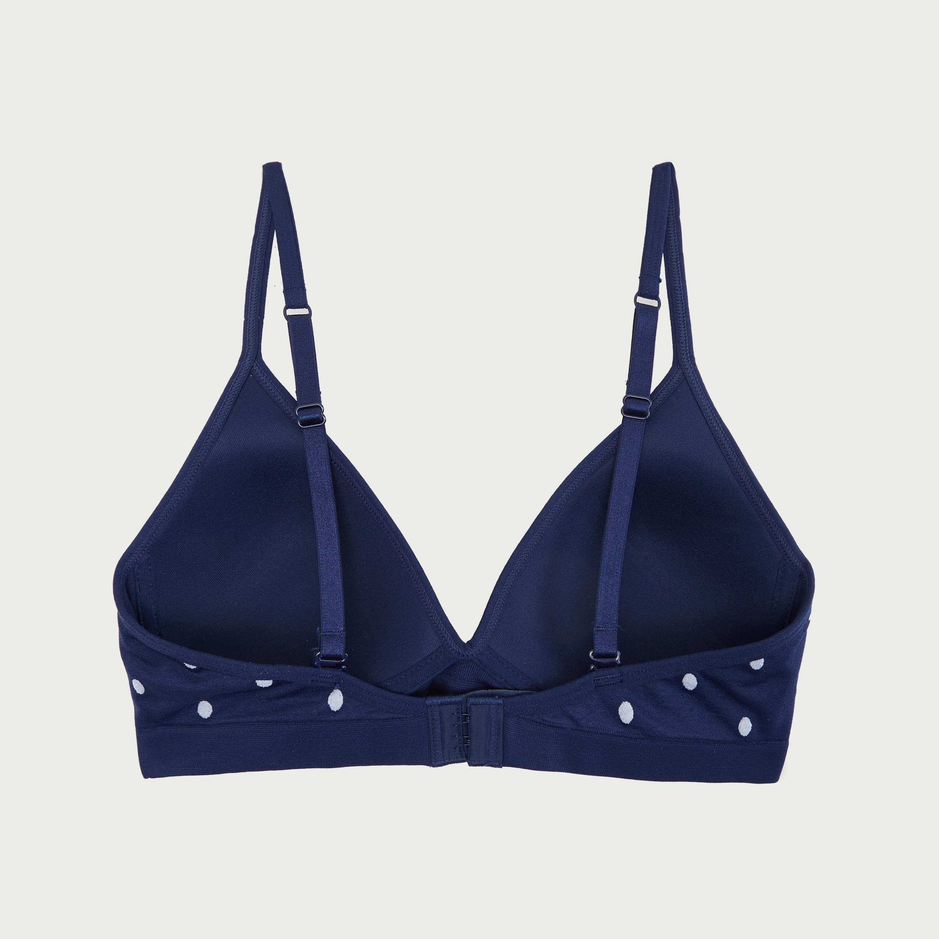 صدرية مبطنة متداخلة ومنقّطة بأحزمة قابلة للتعديل-women-clothing-lingerie-bras-image-2