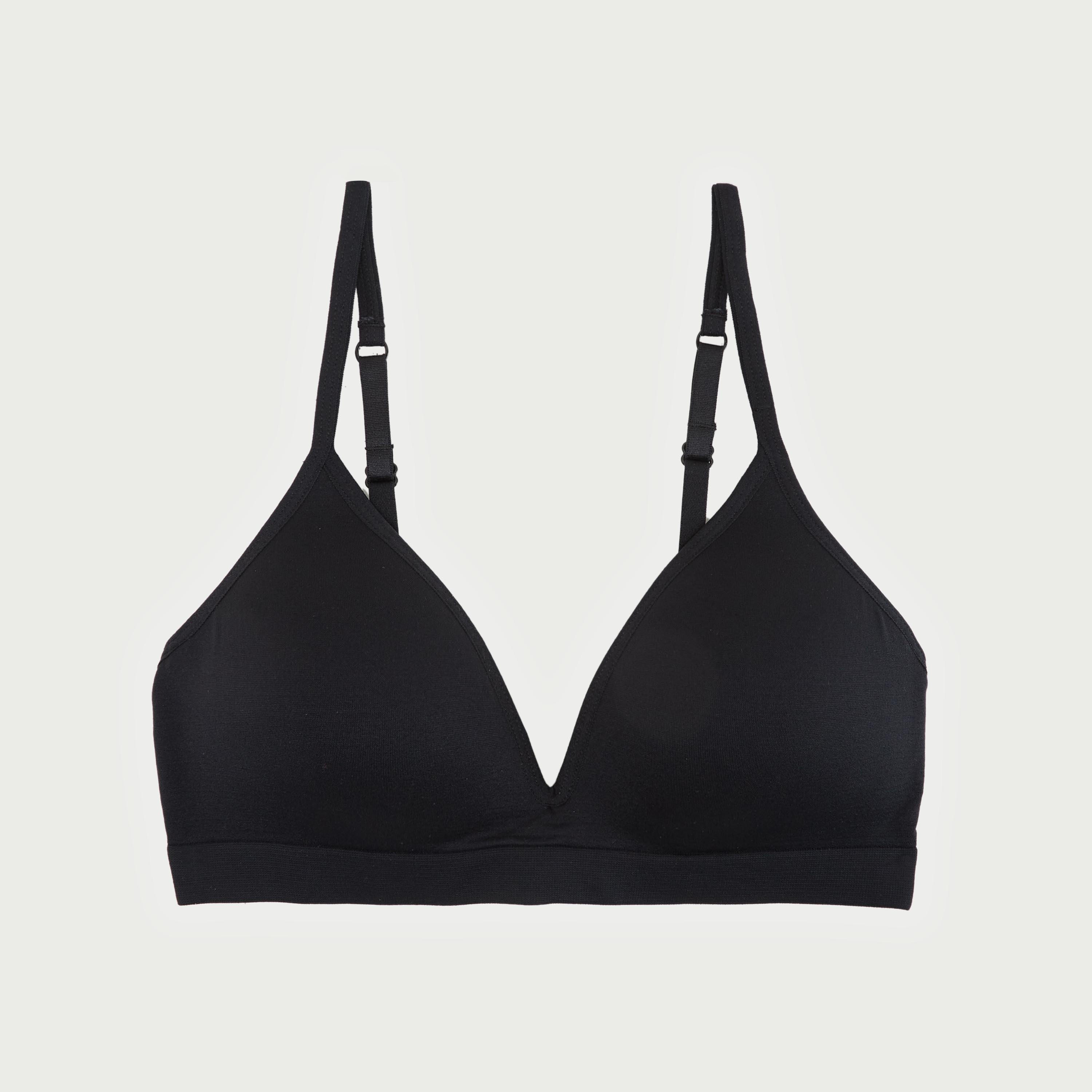 صدريّة مبطّنة سادة متداخلة مع أحزمة قابلة للتعديل-women-clothing-lingerie-bras-image-4