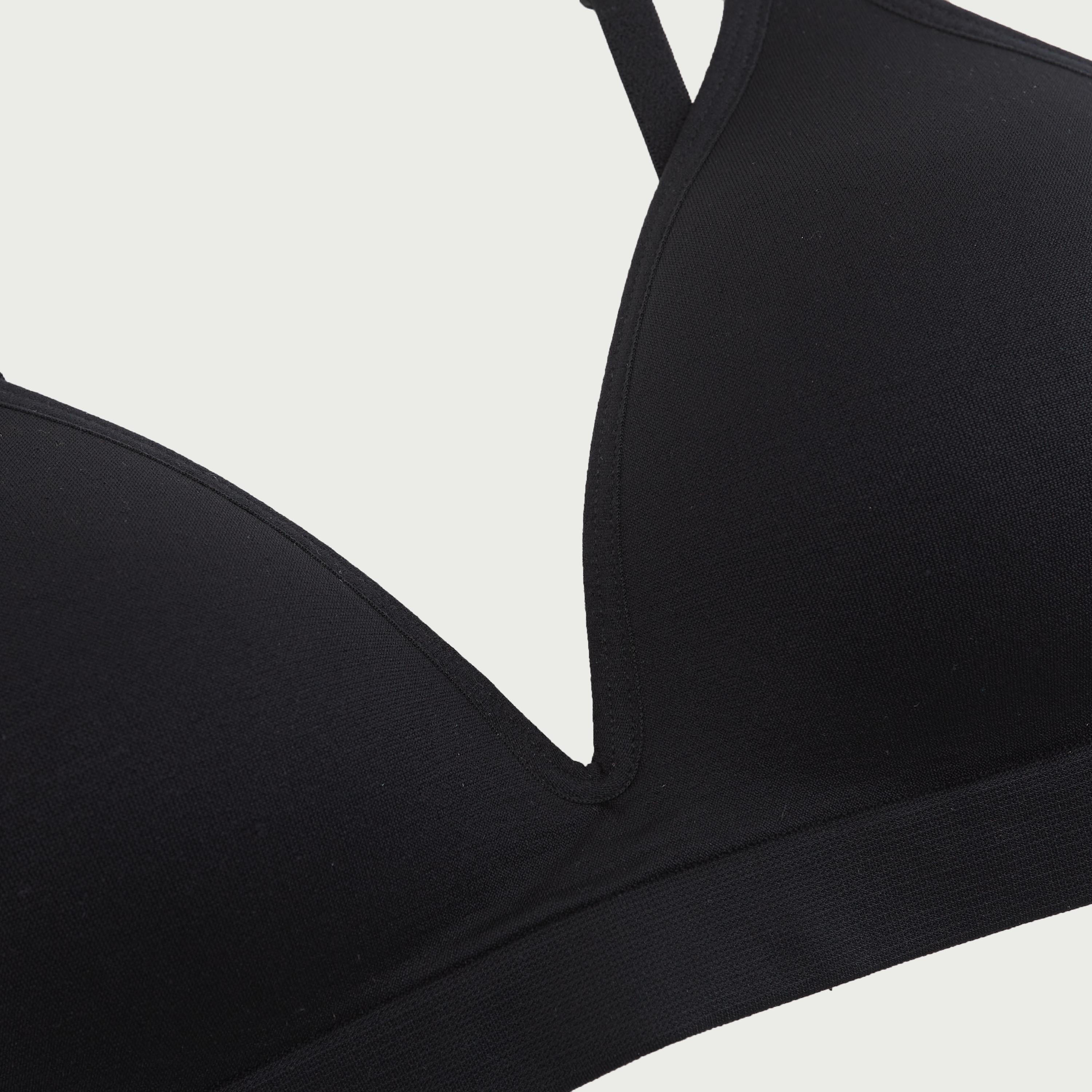 صدريّة مبطّنة سادة متداخلة مع أحزمة قابلة للتعديل-women-clothing-lingerie-bras-image-3