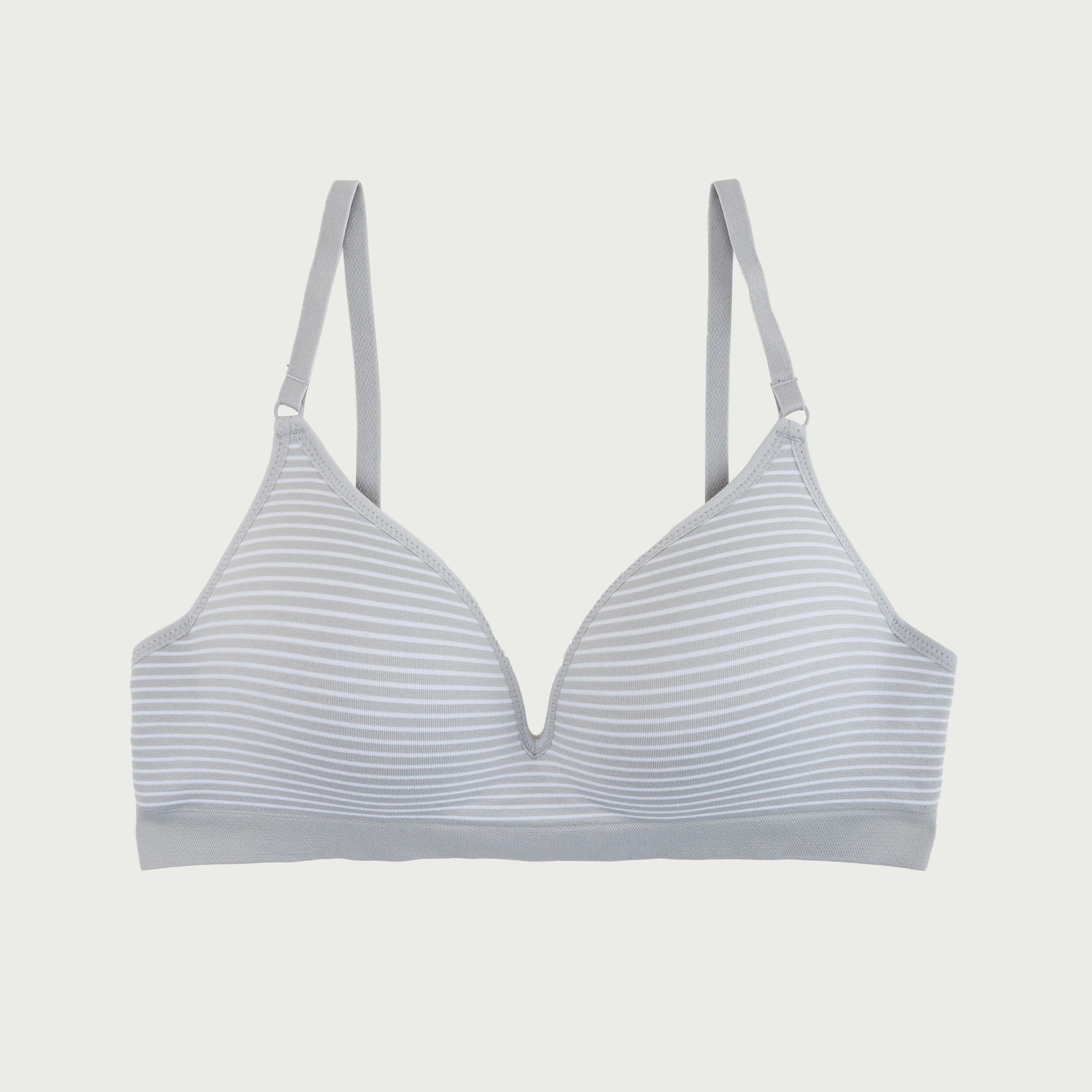 صدرية مبطّنة متداخلة ومقلّمة بأحزمة قابلة للتعديل-women-clothing-lingerie-bras-image-4