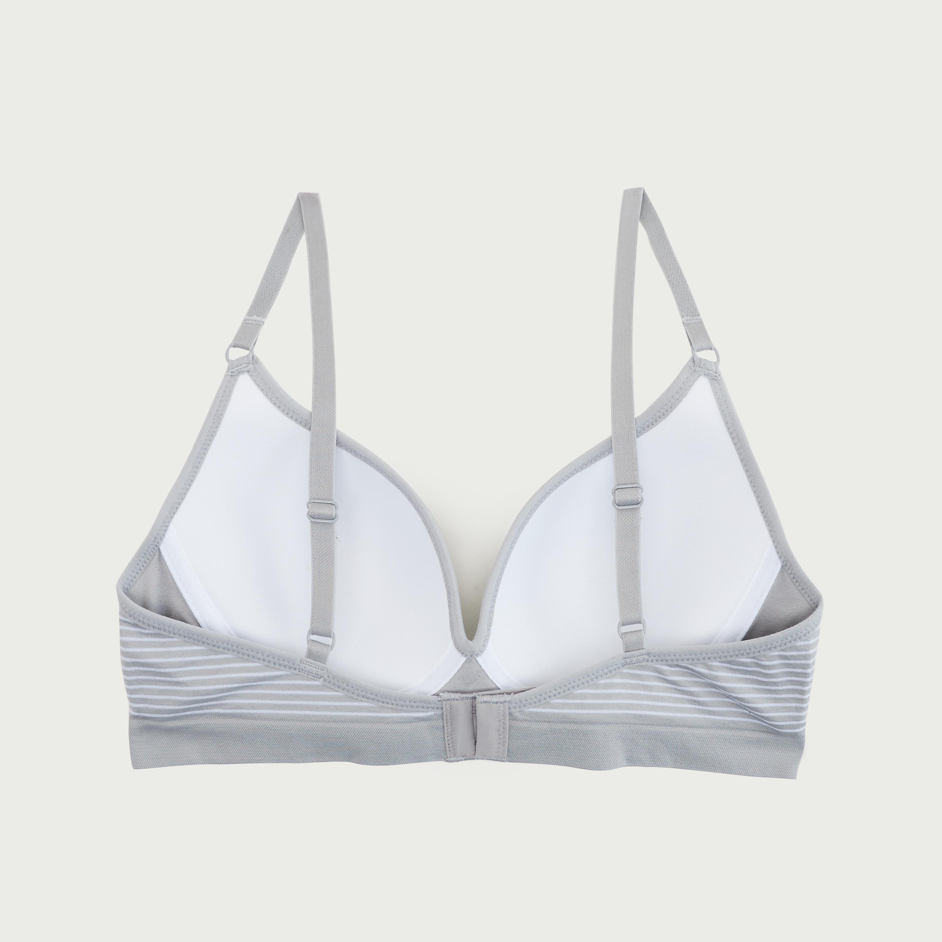 صدرية مبطّنة متداخلة ومقلّمة بأحزمة قابلة للتعديل-women-clothing-lingerie-bras-image-2