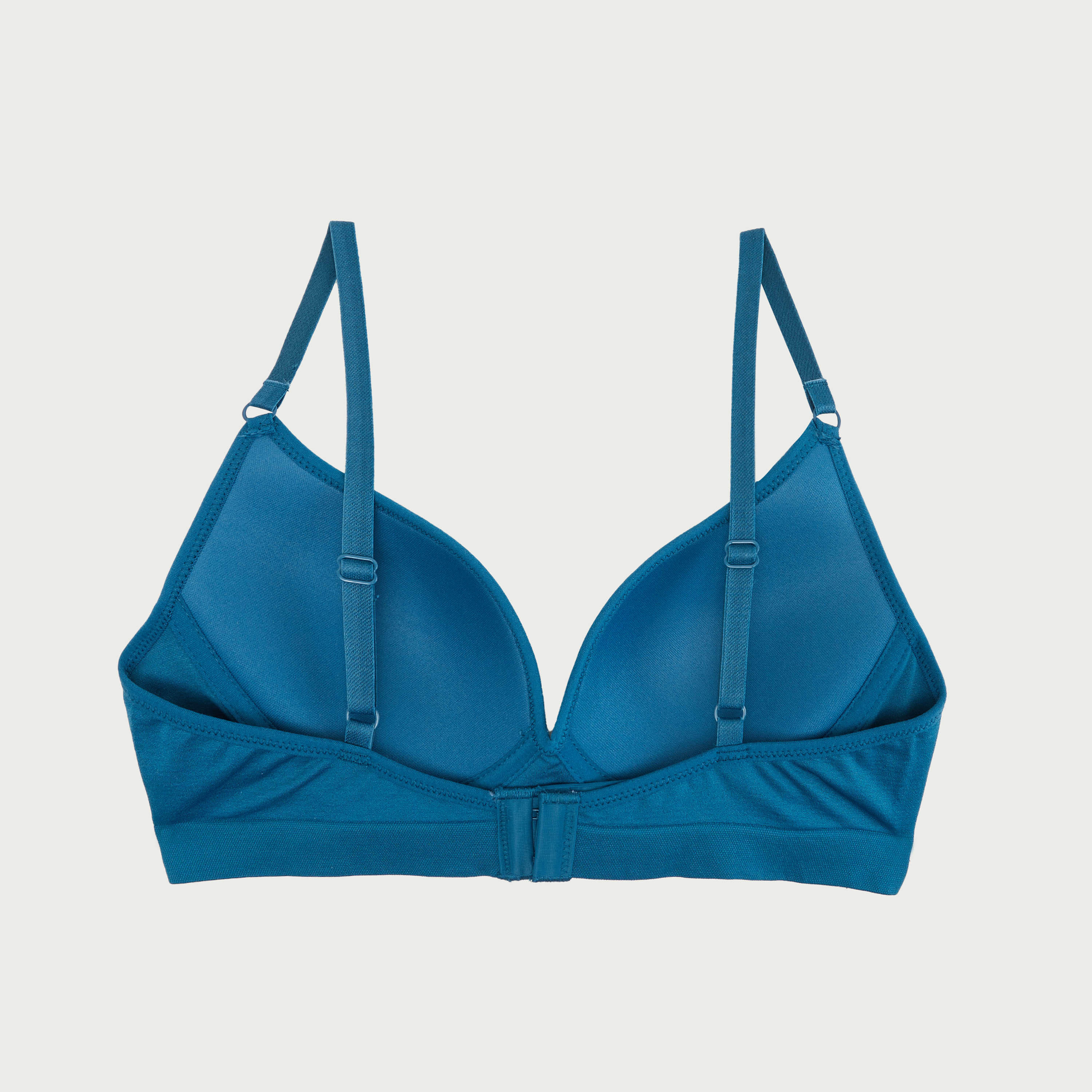 صدرية مبطّنة متداخلة سادة بأحزمة قابلة للتعديل-women-clothing-lingerie-bras-image-2